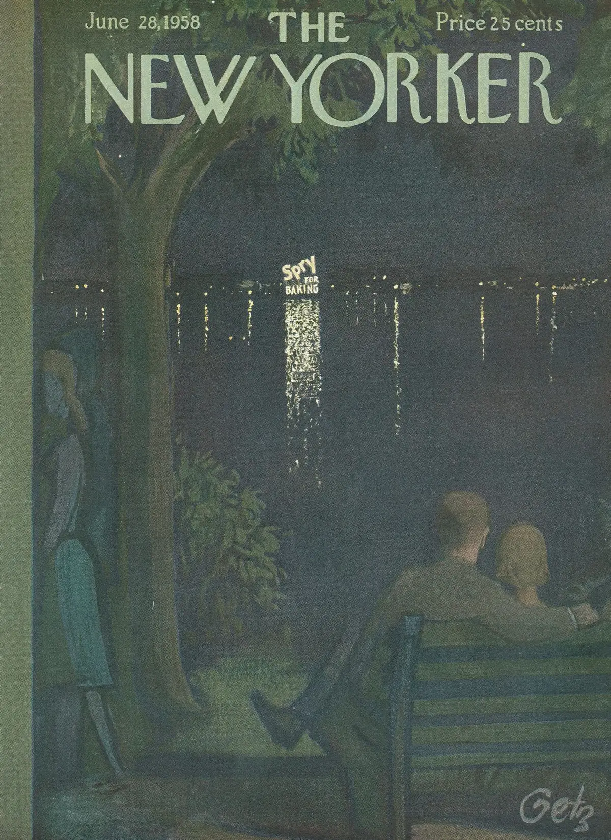 Обложка The New Yorker, 28 июня 1958, художник Артур Гетц