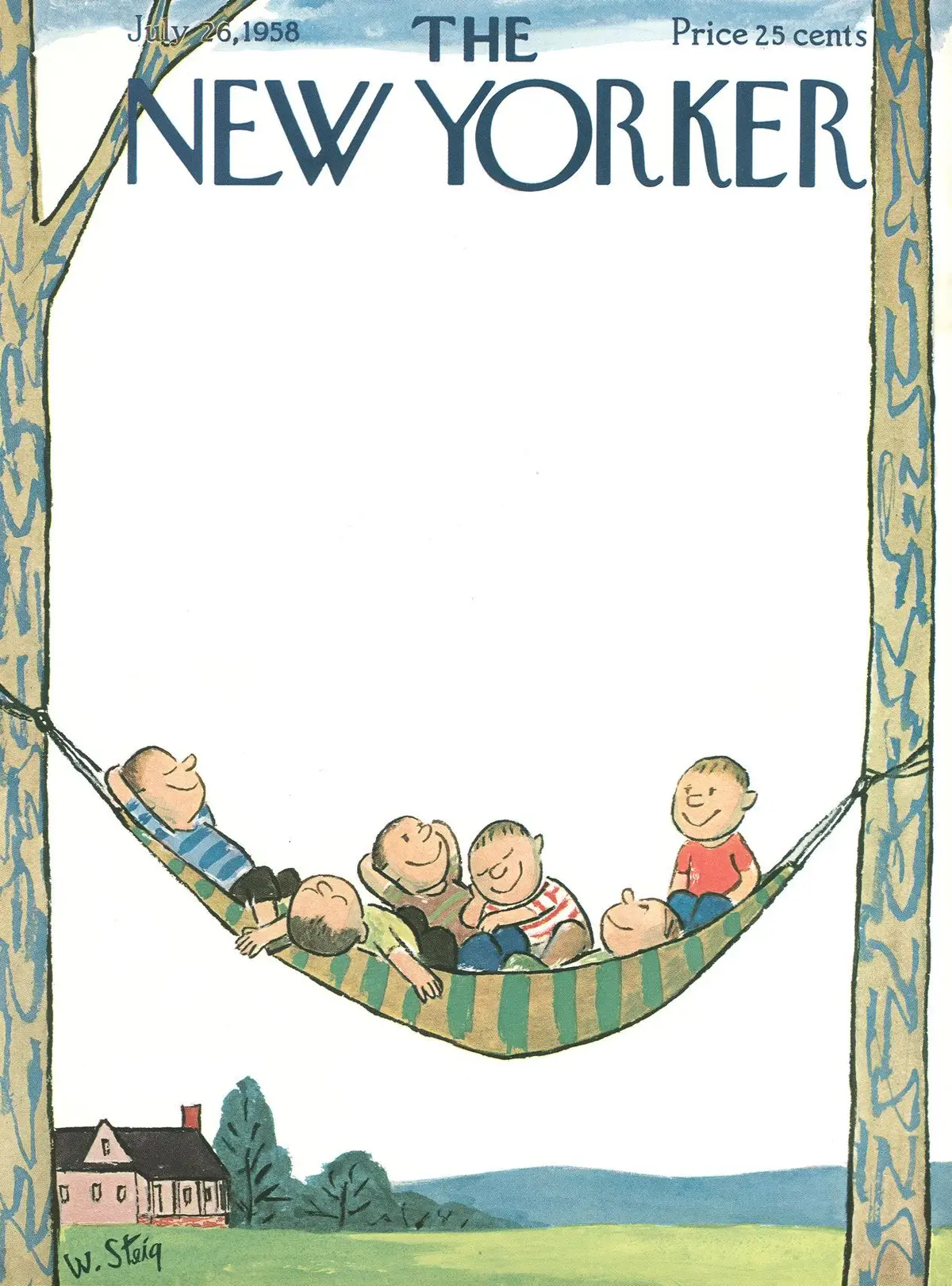 Обложка The New Yorker, 26 июля 1958, художник Уильям Стейг