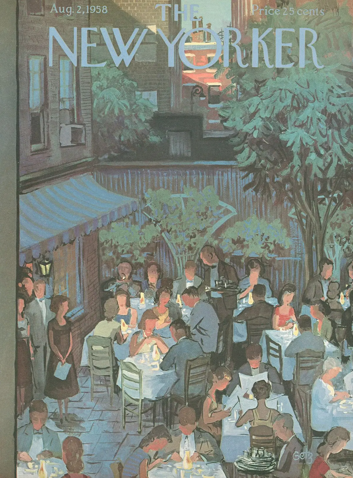 Обложка The New Yorker, 2 августа 1958, художник Артур Гетц