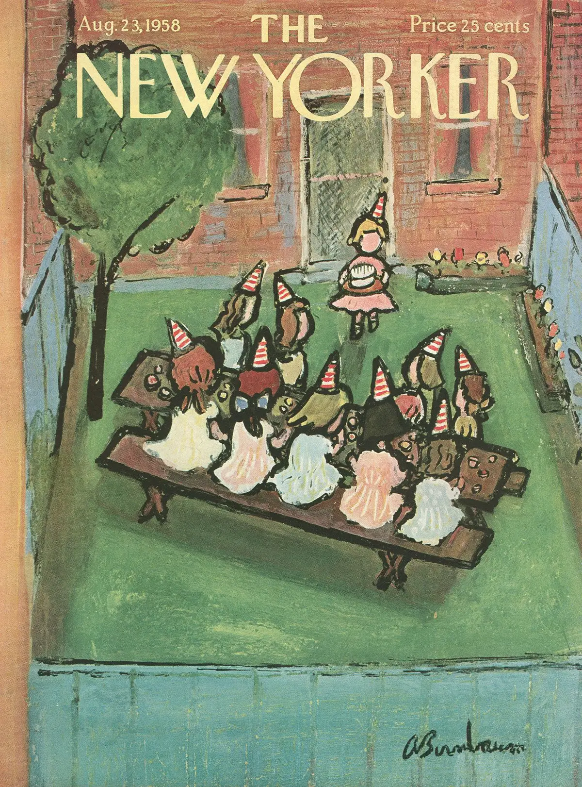 Обложка The New Yorker, 23 августа 1958, художник Эйб Бирнбаум