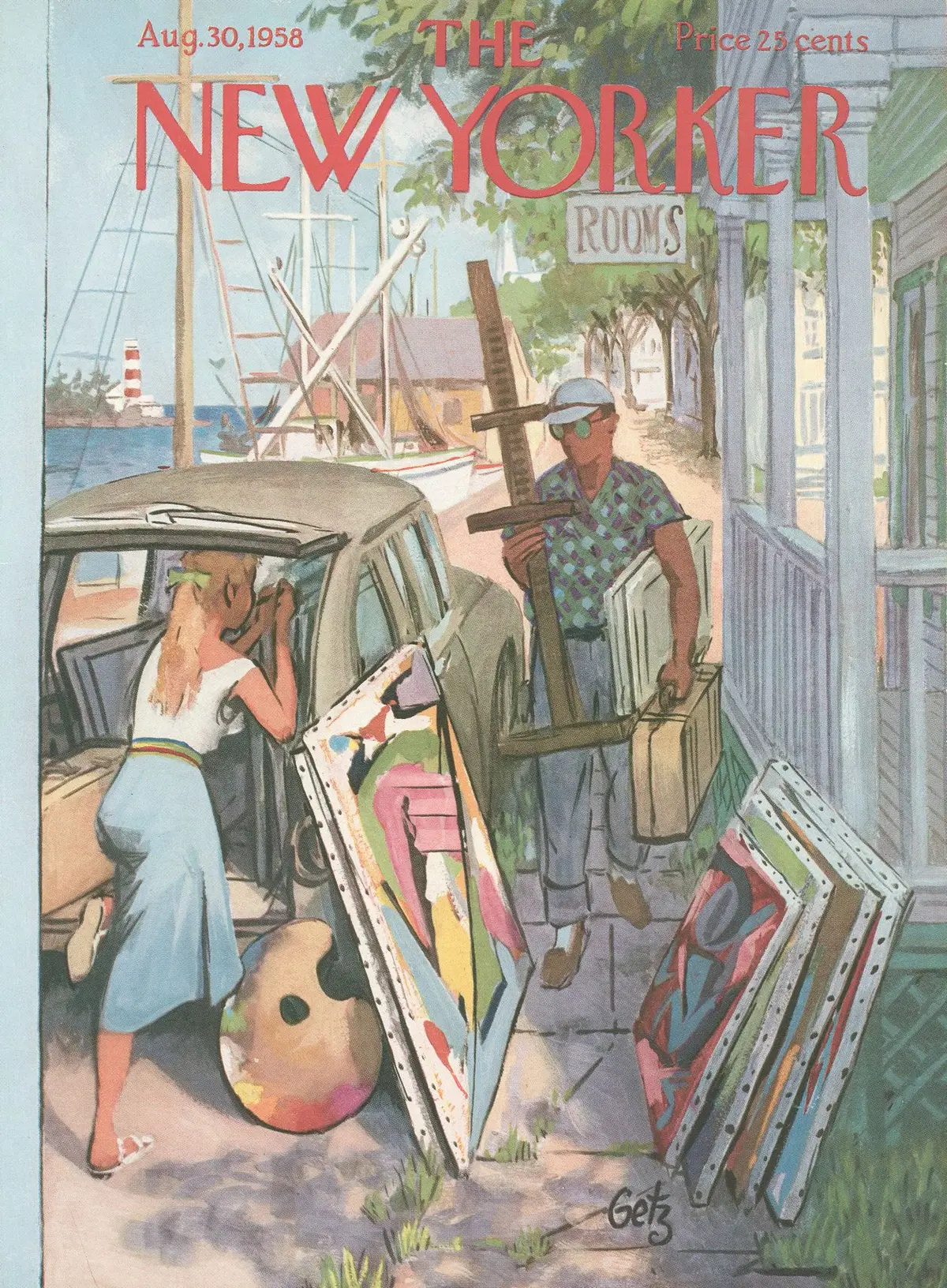 Обложка The New Yorker, 30 августа 1958, художник Артур Гетц