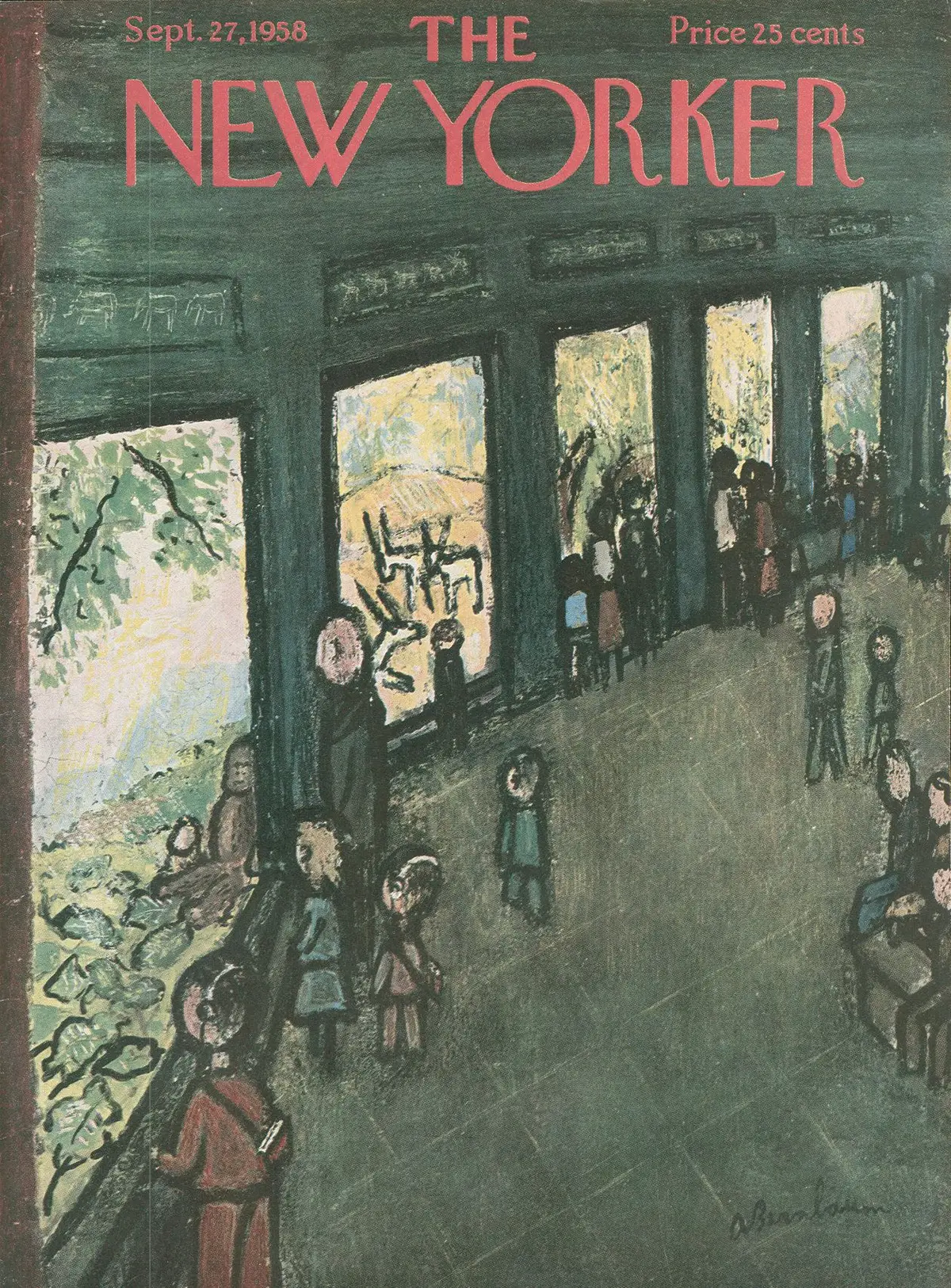 Обложка The New Yorker, 27 сентября 1958, художник Эйб Бирнбаум