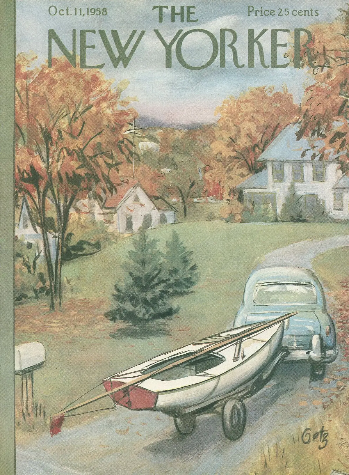 Обложка The New Yorker, 11 октября 1958, художник Артур Гетц