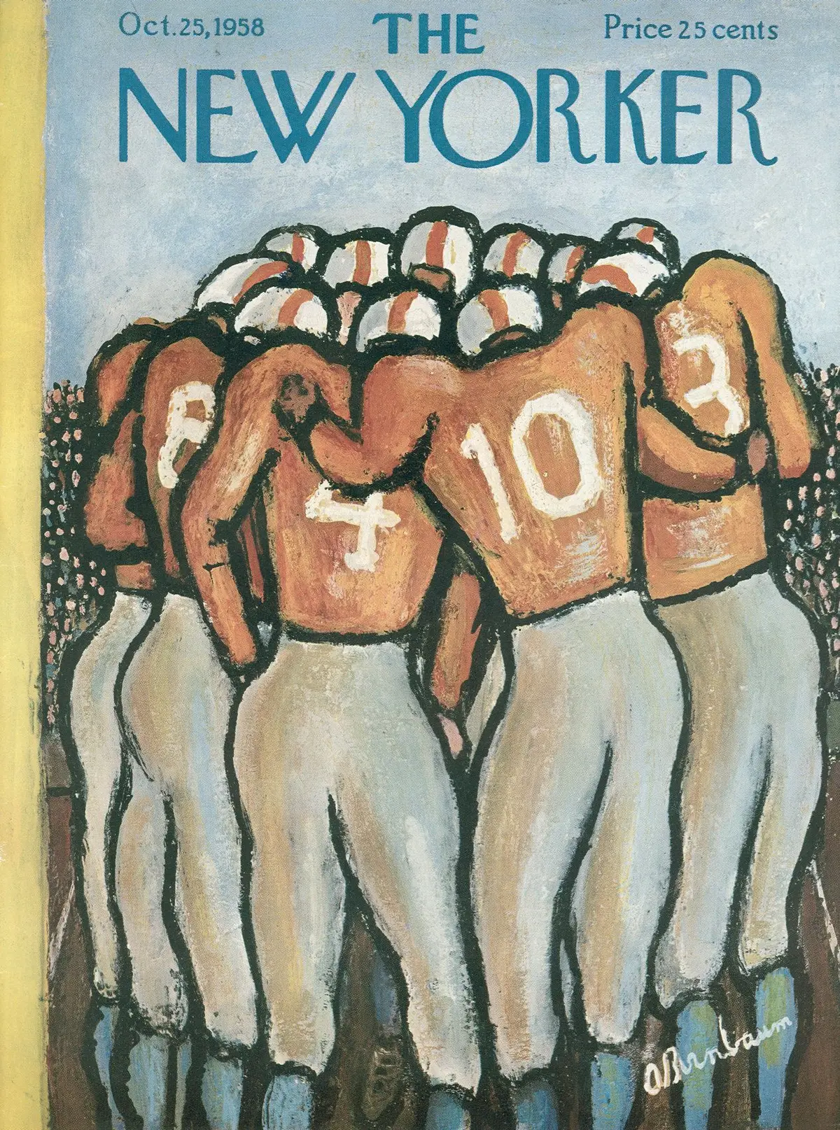 Обложка The New Yorker, 25 октября 1958, художник Эйб Бирнбаум