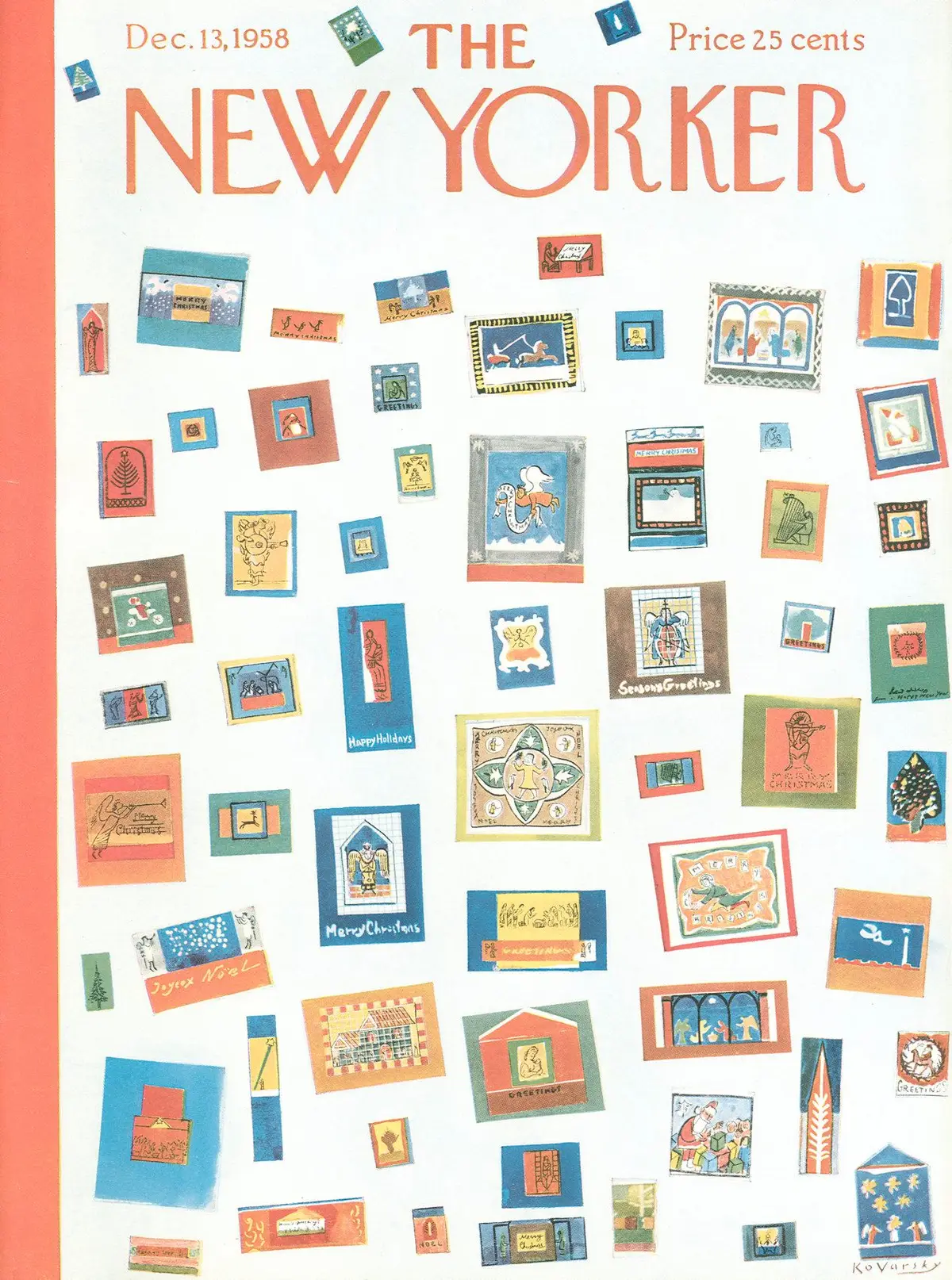 Обложка The New Yorker, 13 декабря 1958, художник Анатоль Коварски