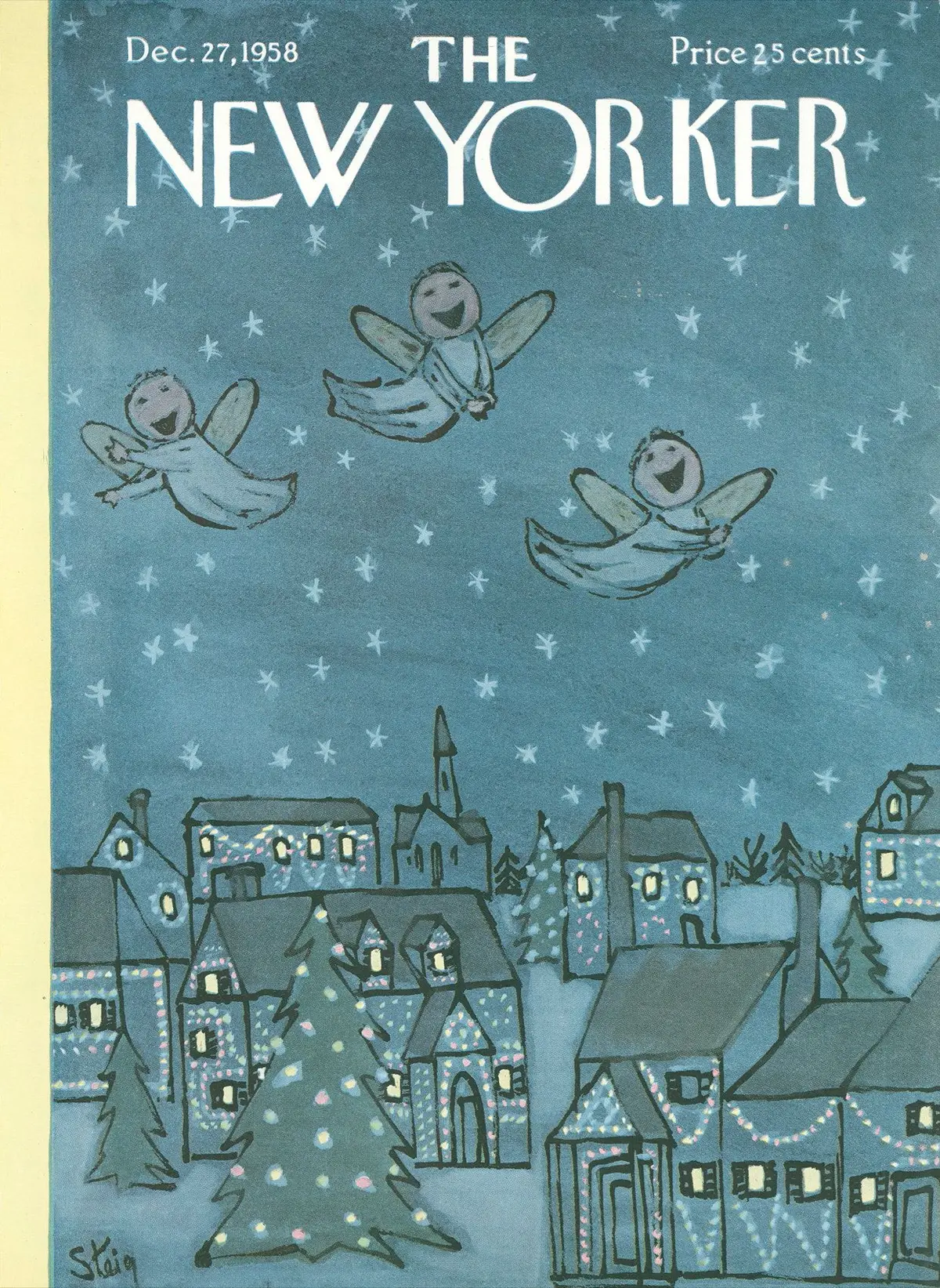 Обложка The New Yorker, 27 декабря 1958, художник Уильям Стейг