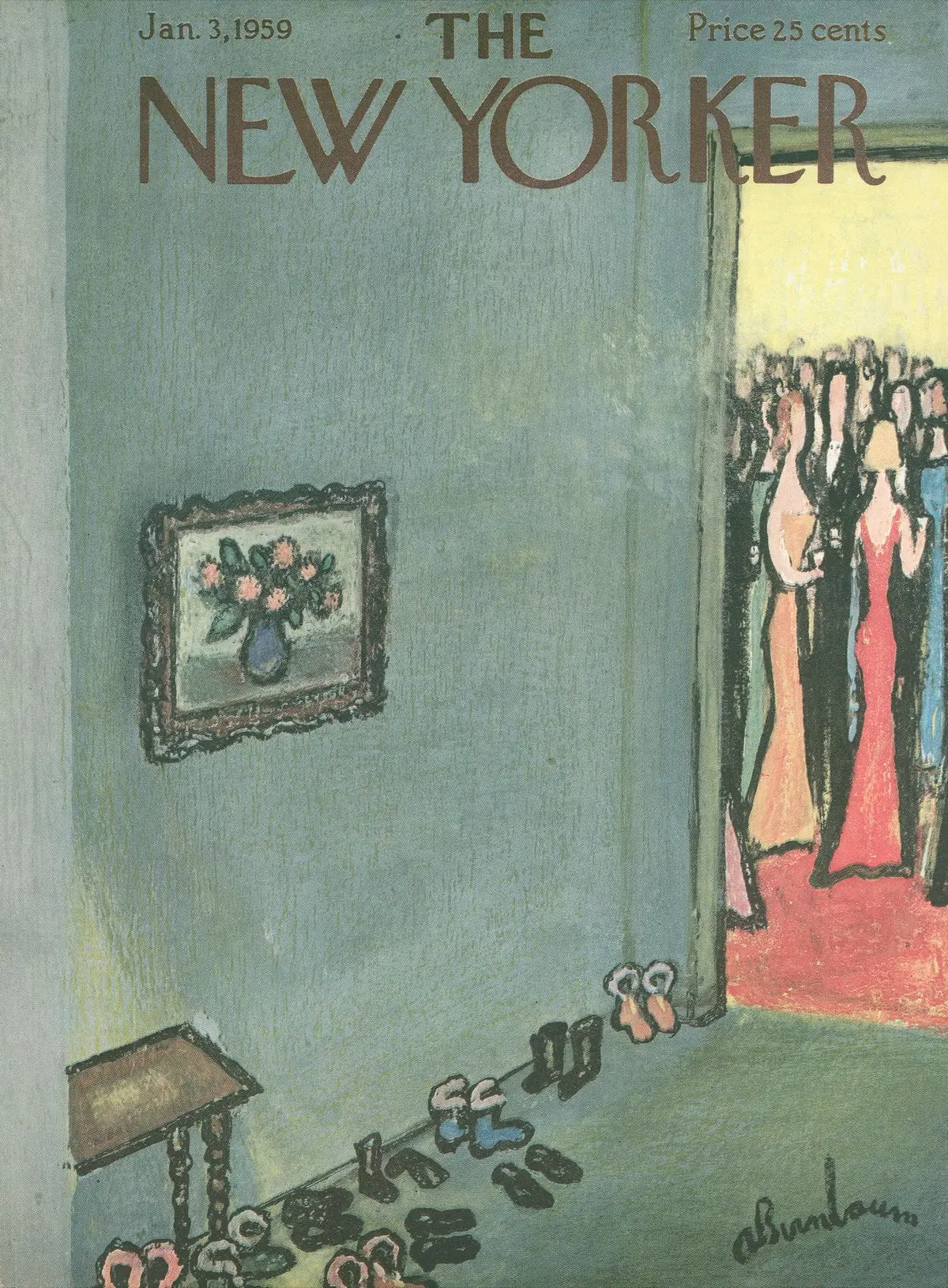 Обложка The New Yorker, 3 января 1959, художник Эйб Бирнбаум