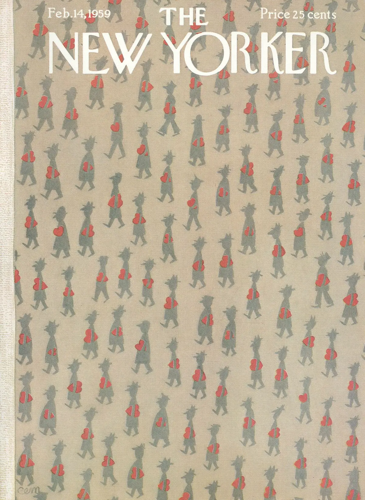 Обложка The New Yorker, 14 февраля 1959, художник Чарльз Мартин