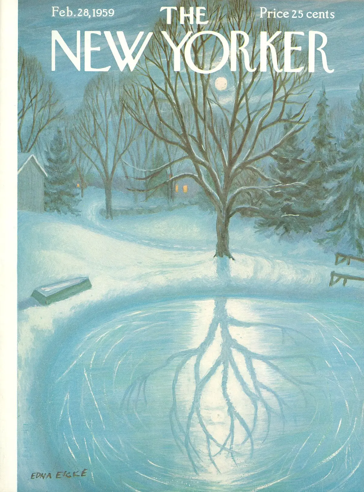 Обложка The New Yorker, 28 февраля 1959, художник Эдна Айке