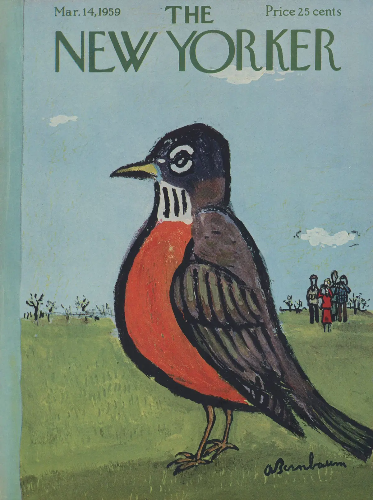 Обложка The New Yorker, 14 марта 1959, художник Эйб Бирнбаум