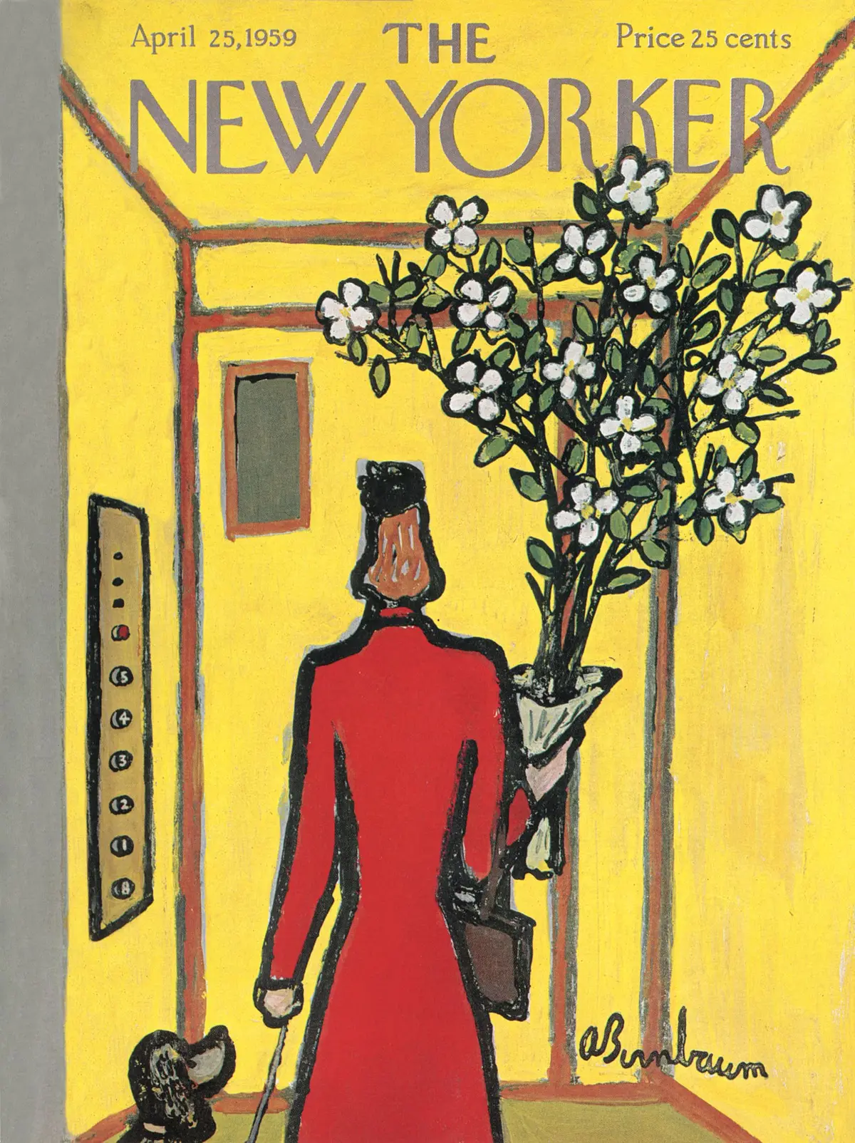Обложка The New Yorker, 25 апреля 1959, художник Эйб Бирнбаум