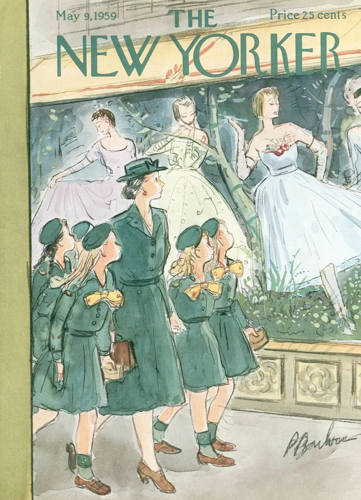 Обложка The New Yorker, 9 мая 1959, художник Перри Барлоу