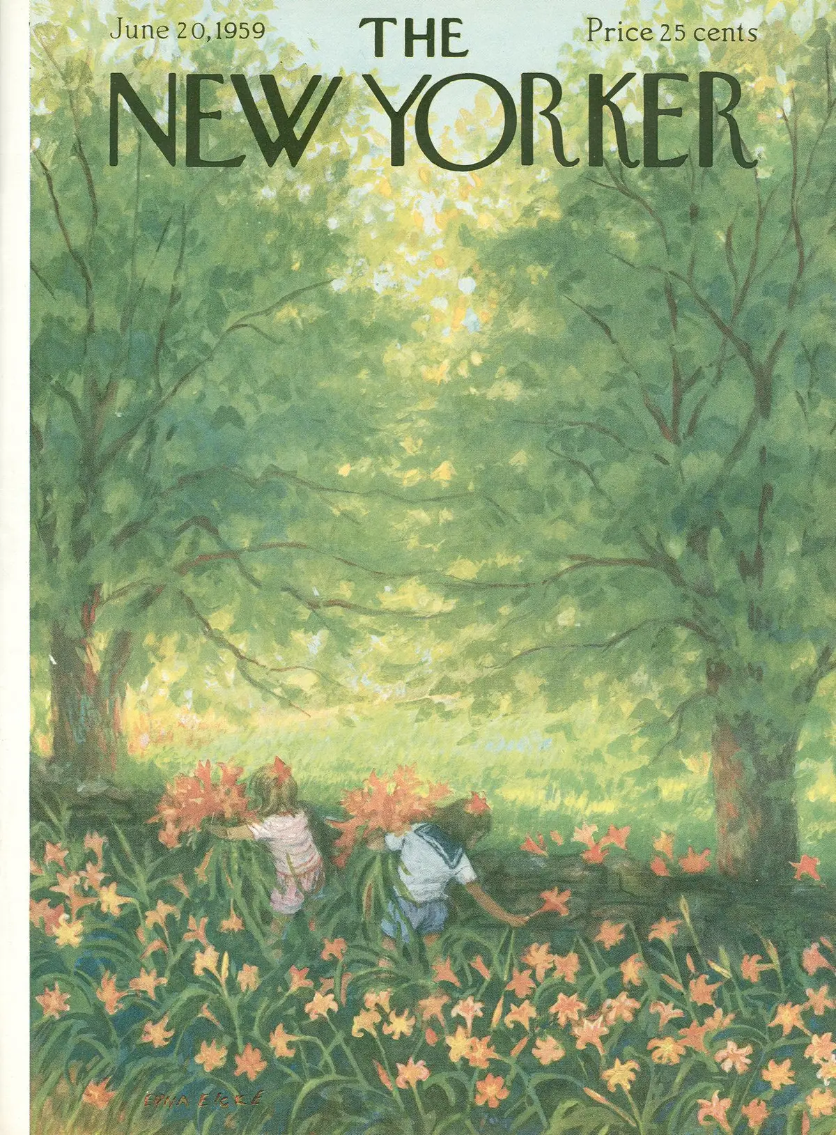 Обложка The New Yorker, 20 июня 1959, художник Эдна Айке