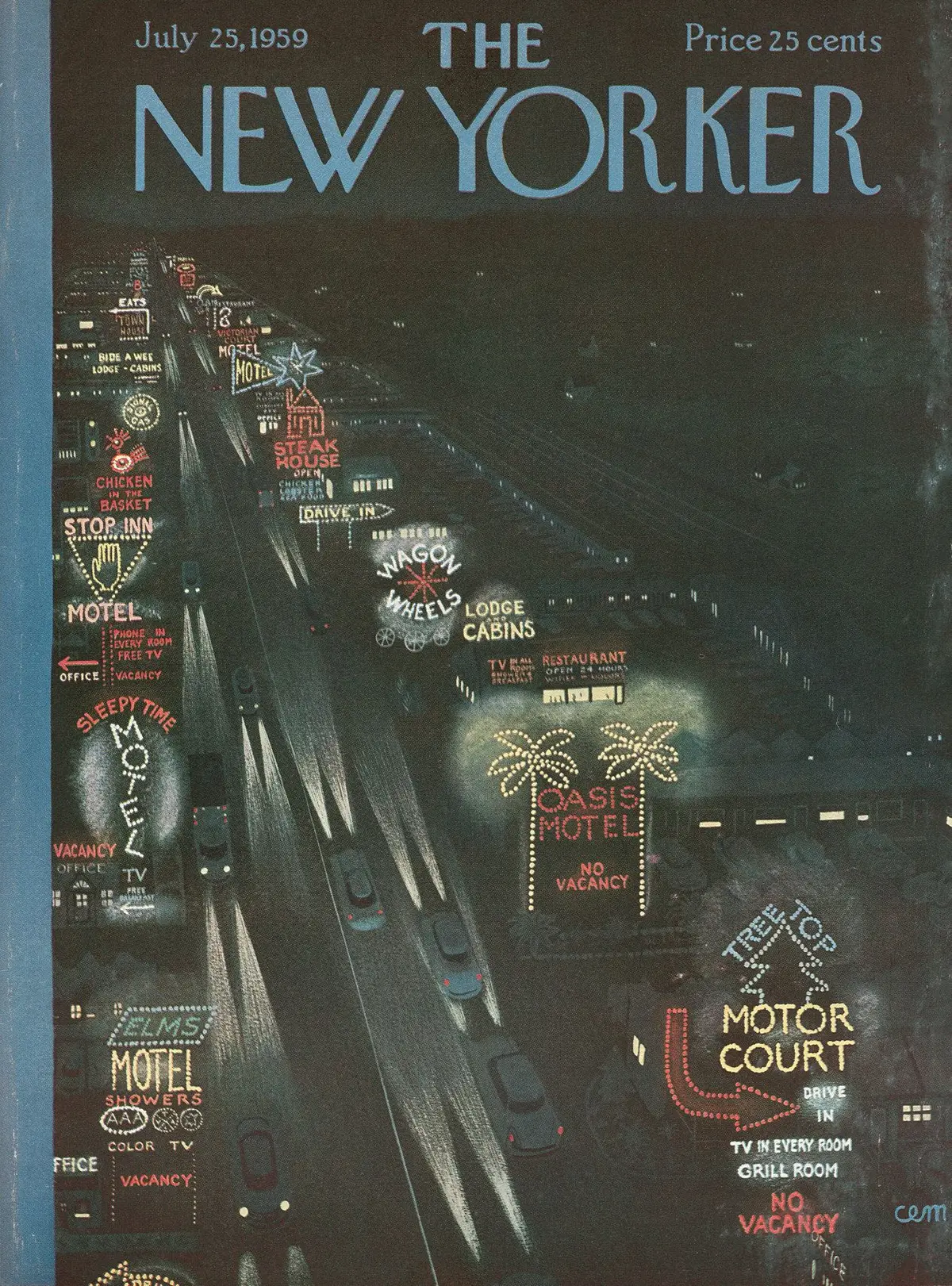 Обложка The New Yorker, 25 июля 1959, художник Чарльз Мартин