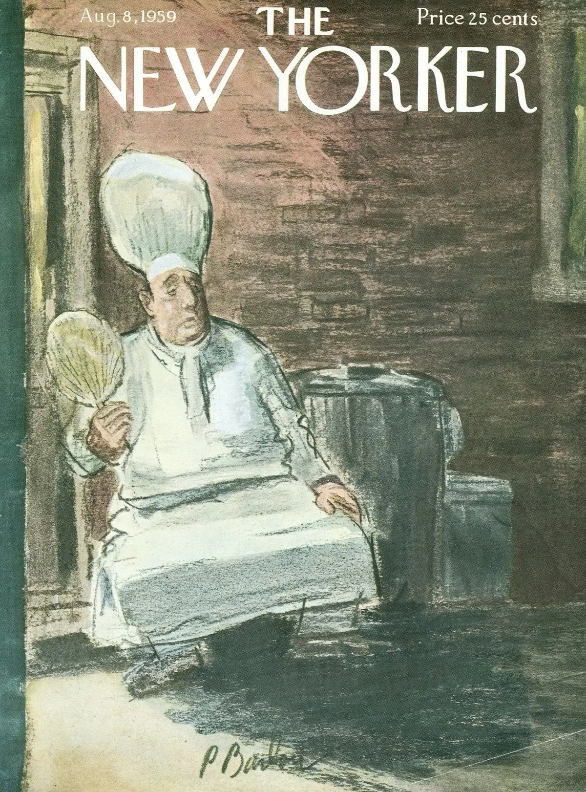 Обложка The New Yorker, 8 августа 1959, художник Перри Барлоу
