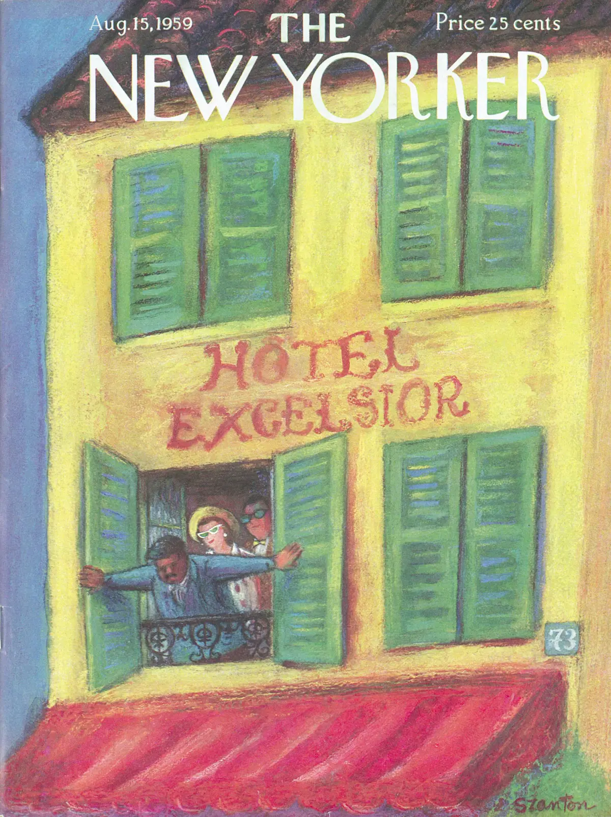 Обложка The New Yorker, 15 августа 1959, художник Беатрис Сантон
