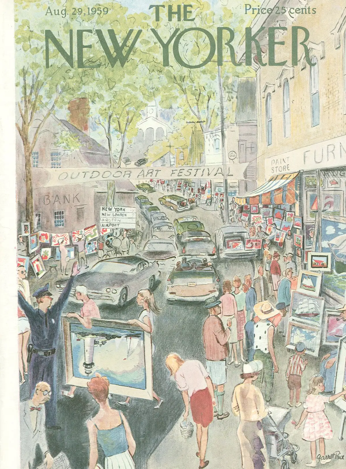 Обложка The New Yorker, 29 августа 1959, художник Гарретт Прайс