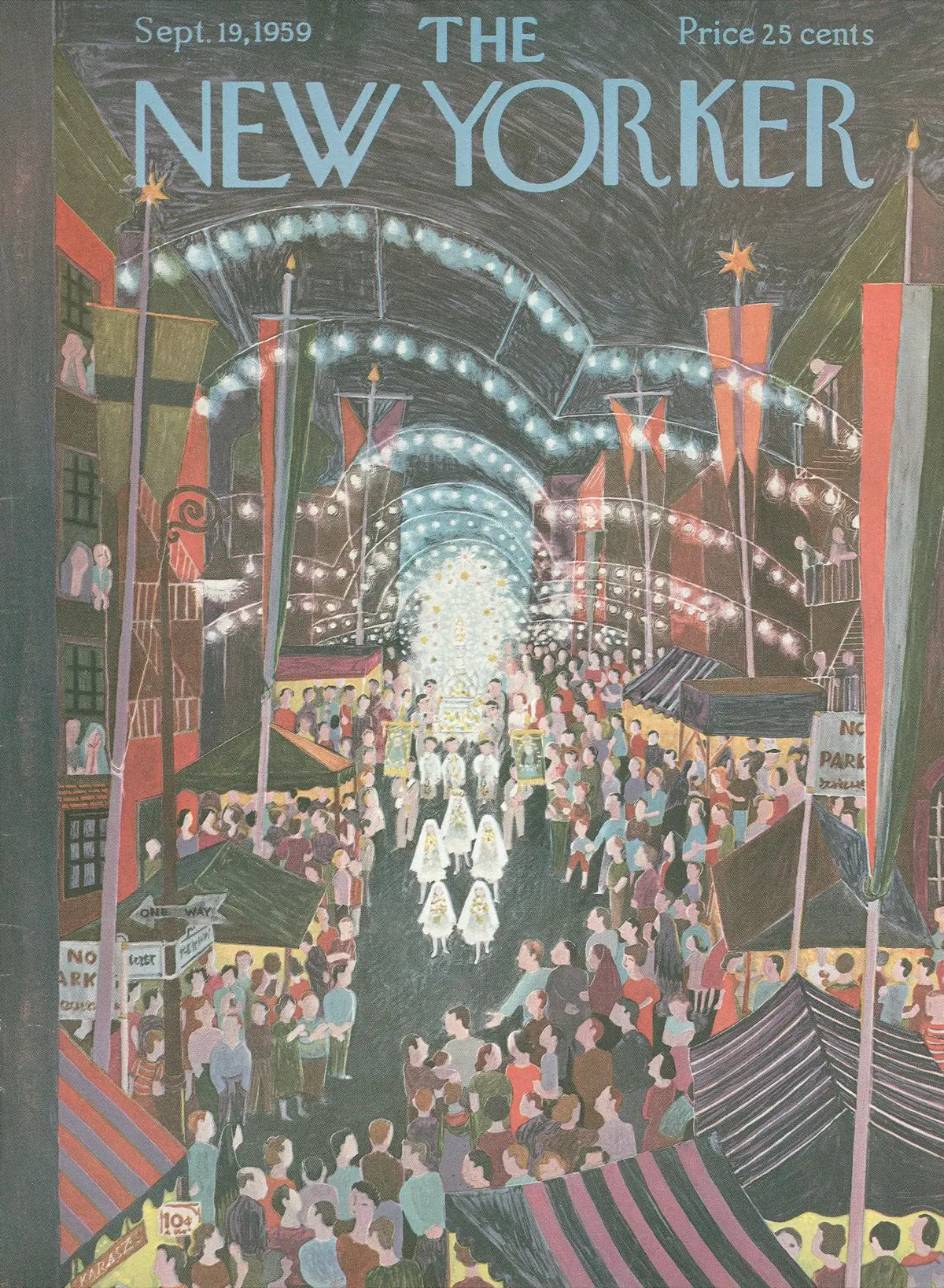 Обложка The New Yorker, 19 сентября 1959, художник Илонка Карас