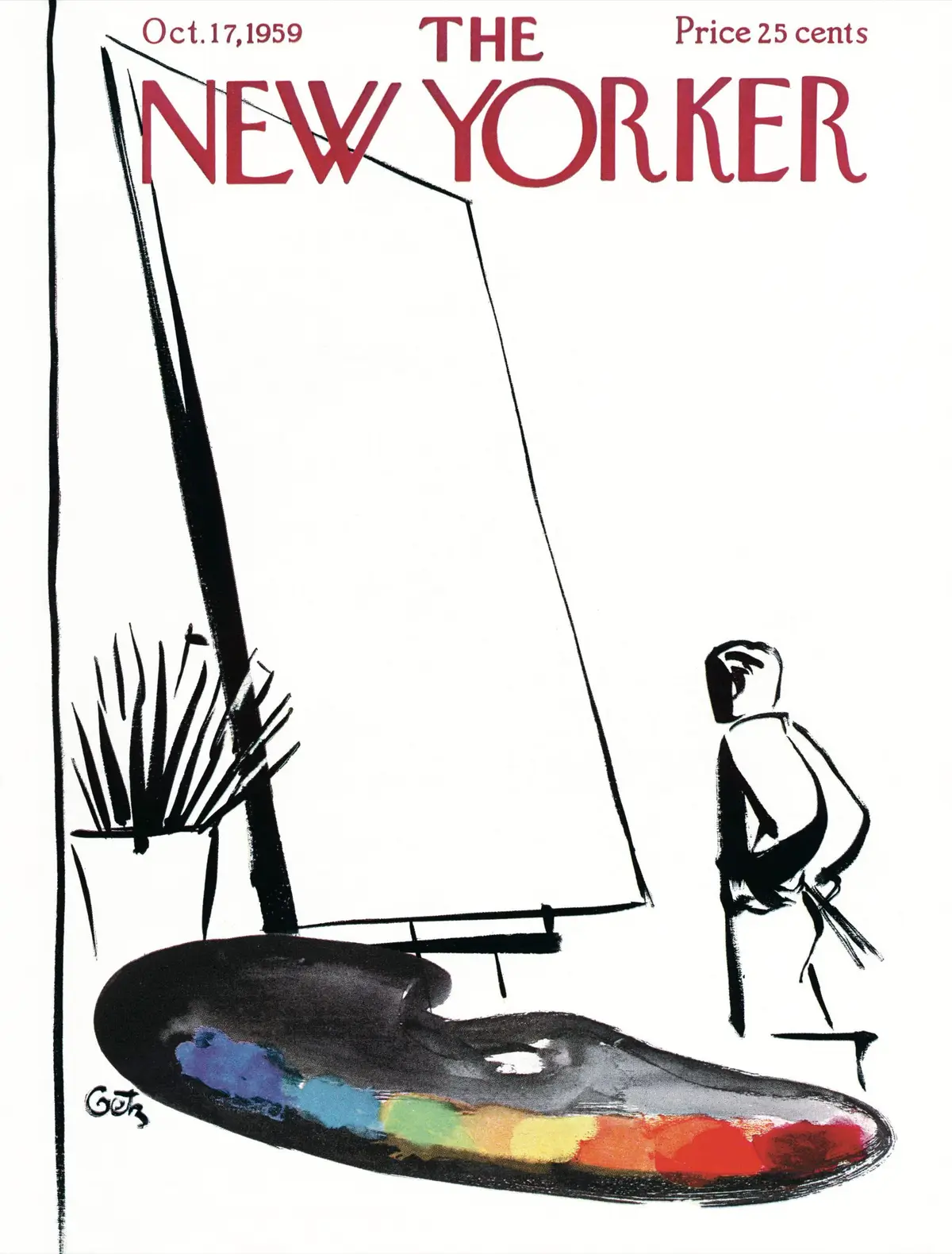 Обложка The New Yorker, 17 октября 1959, художник Артур Гетц