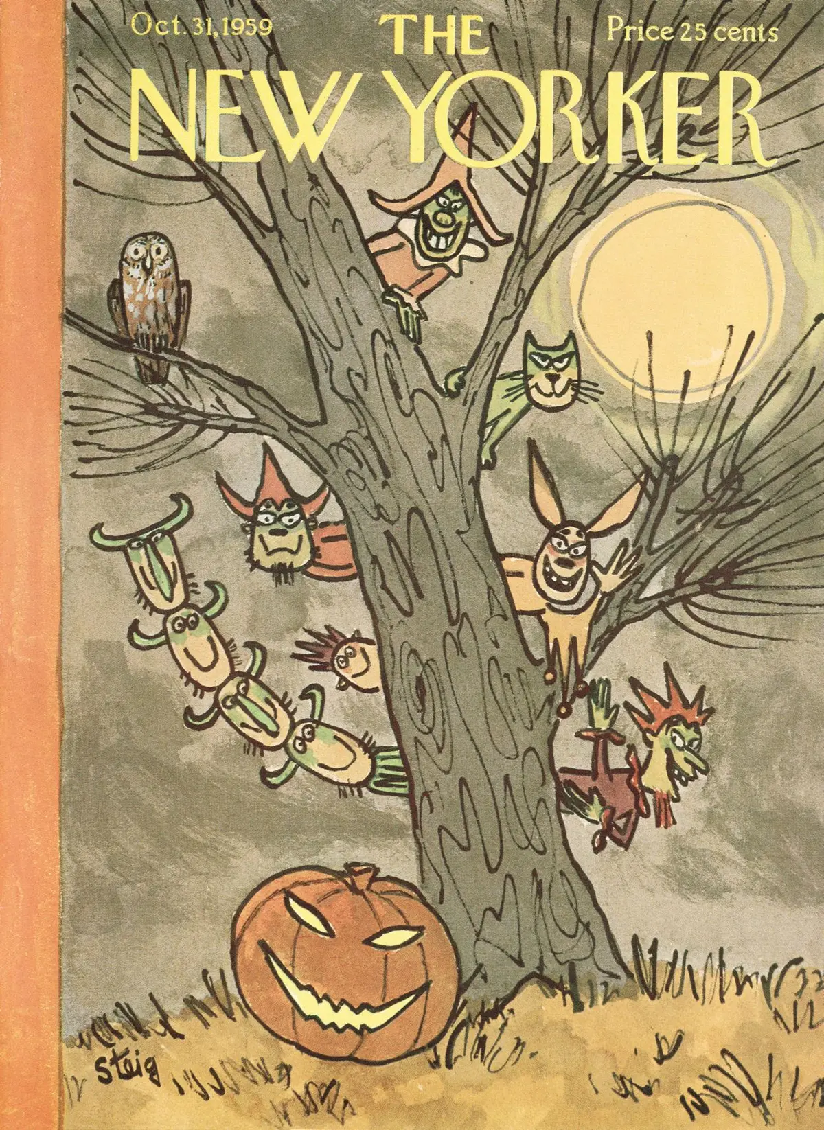 Обложка The New Yorker, 31 октября 1959, художник Уильям Стейг