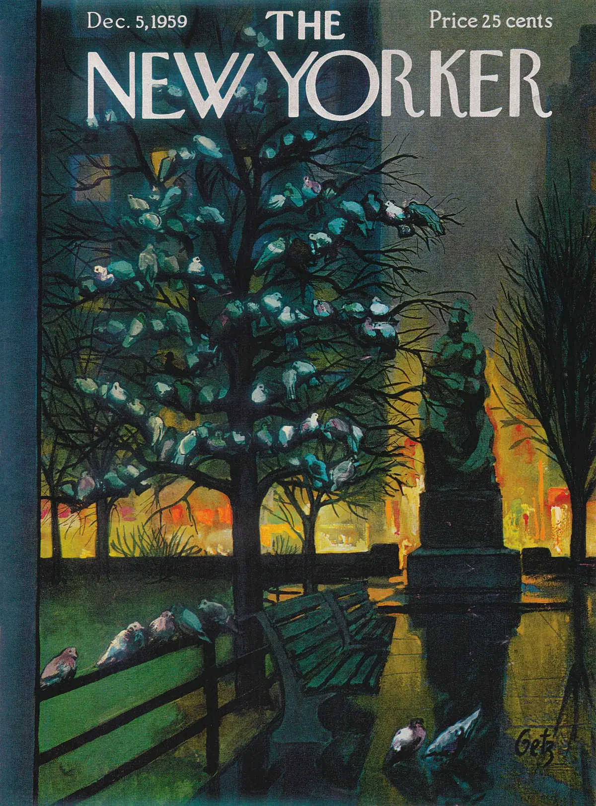 Обложка The New Yorker, 5 декабря 1959, художник Артур Гетц