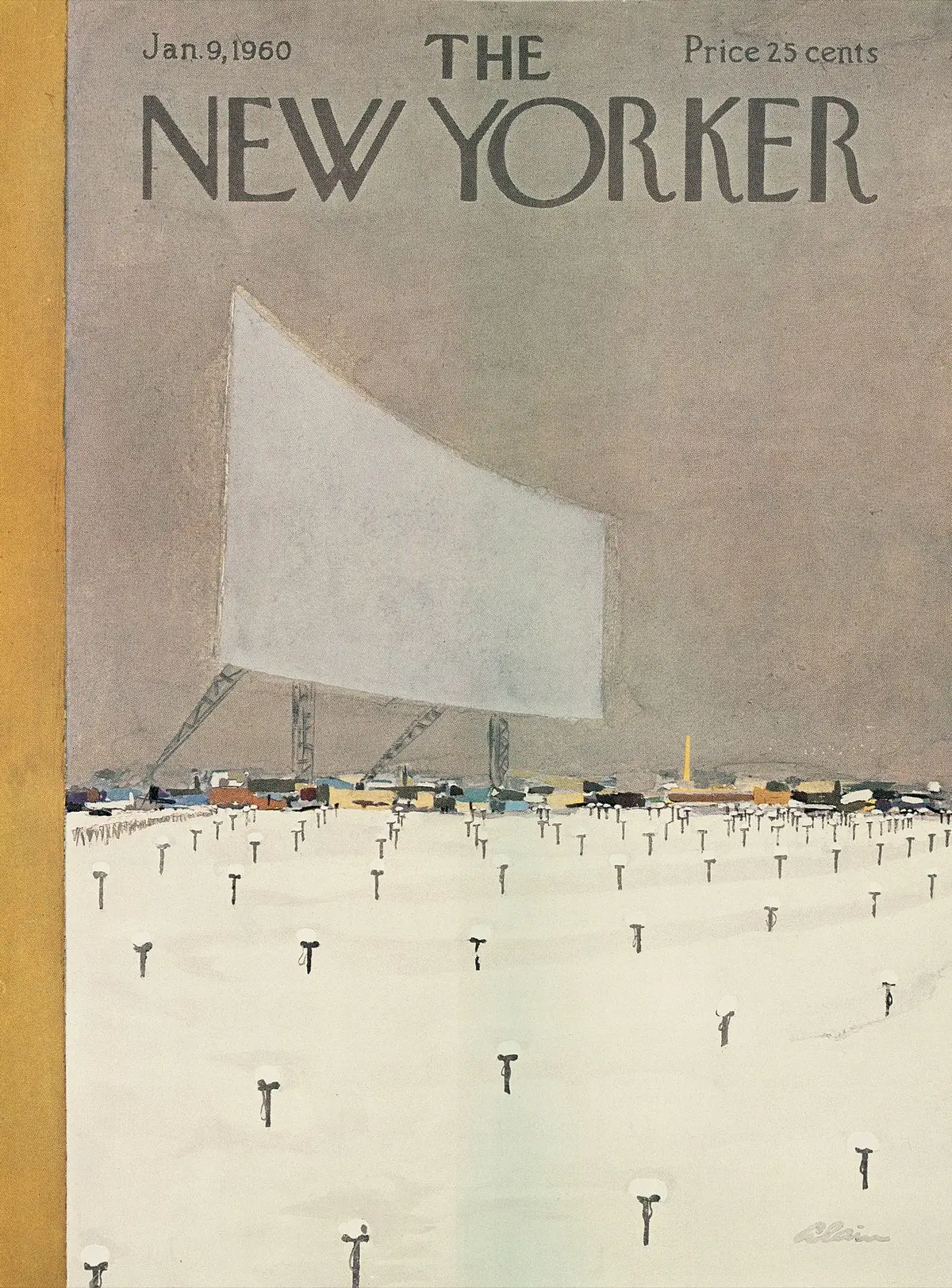 Обложка The New Yorker, 9 января 1960, художник Даниэль Брюстлейн