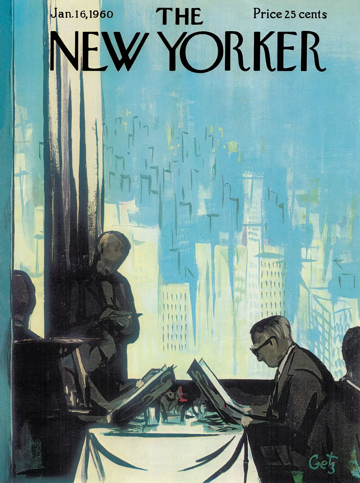 Обложка The New Yorker, 16 января 1960, художник Артур Гетц