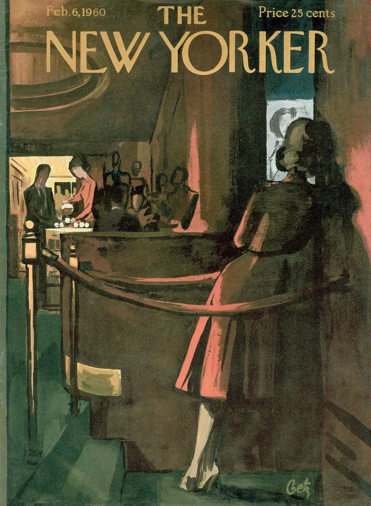 Обложка The New Yorker, 6 февраля 1960, художник Артур Гетц