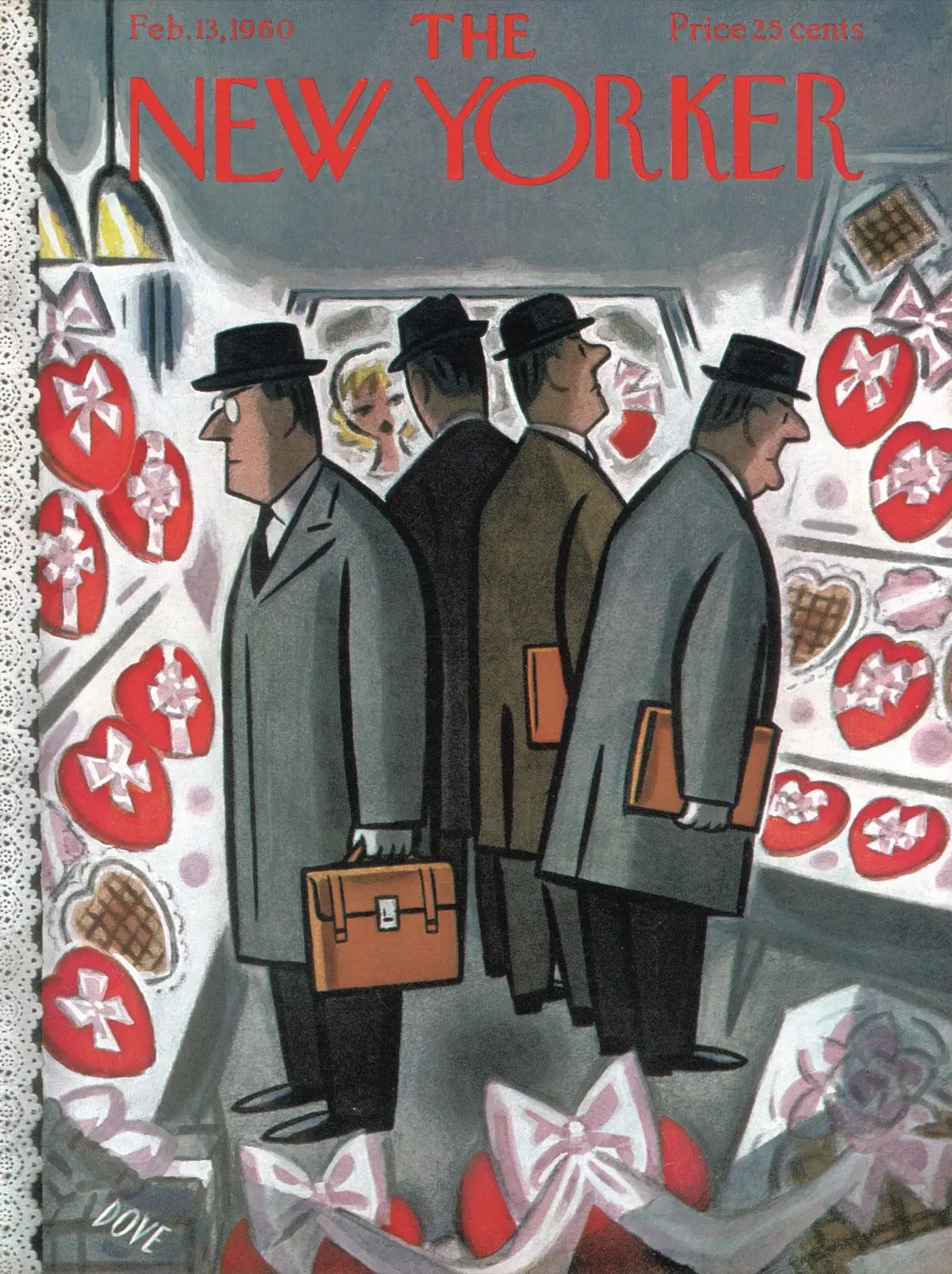 Обложка The New Yorker, 13 февраля 1960, художник Леонард Дав