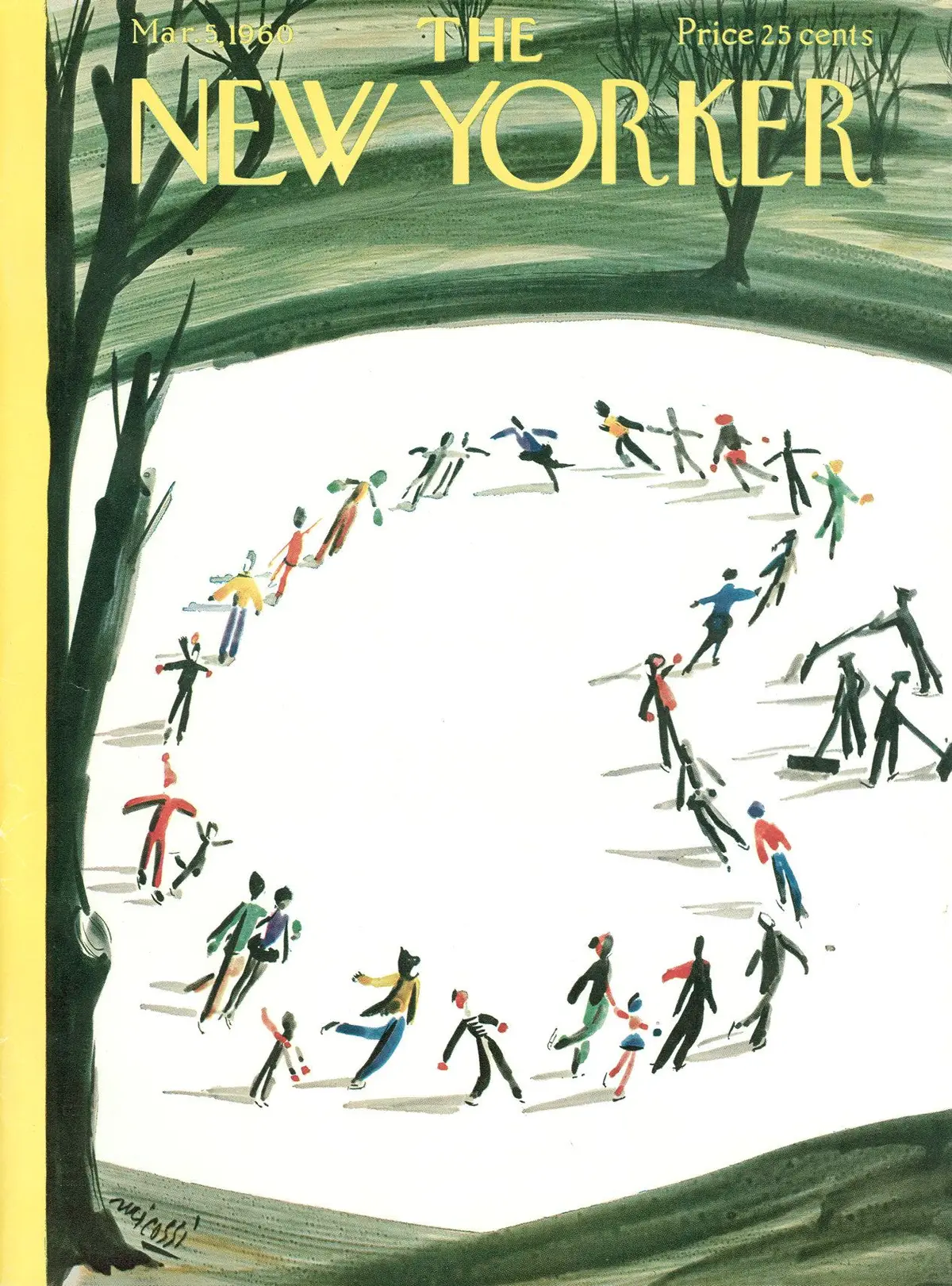 Обложка The New Yorker, 5 марта 1960, художник Марио Микосси