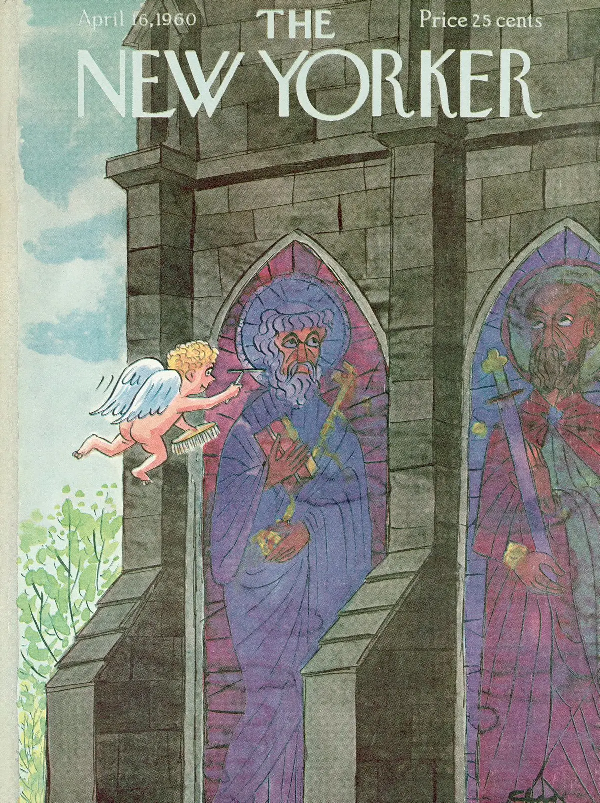 Обложка The New Yorker, 16 апреля 1960, художник Чарльз Аддамс