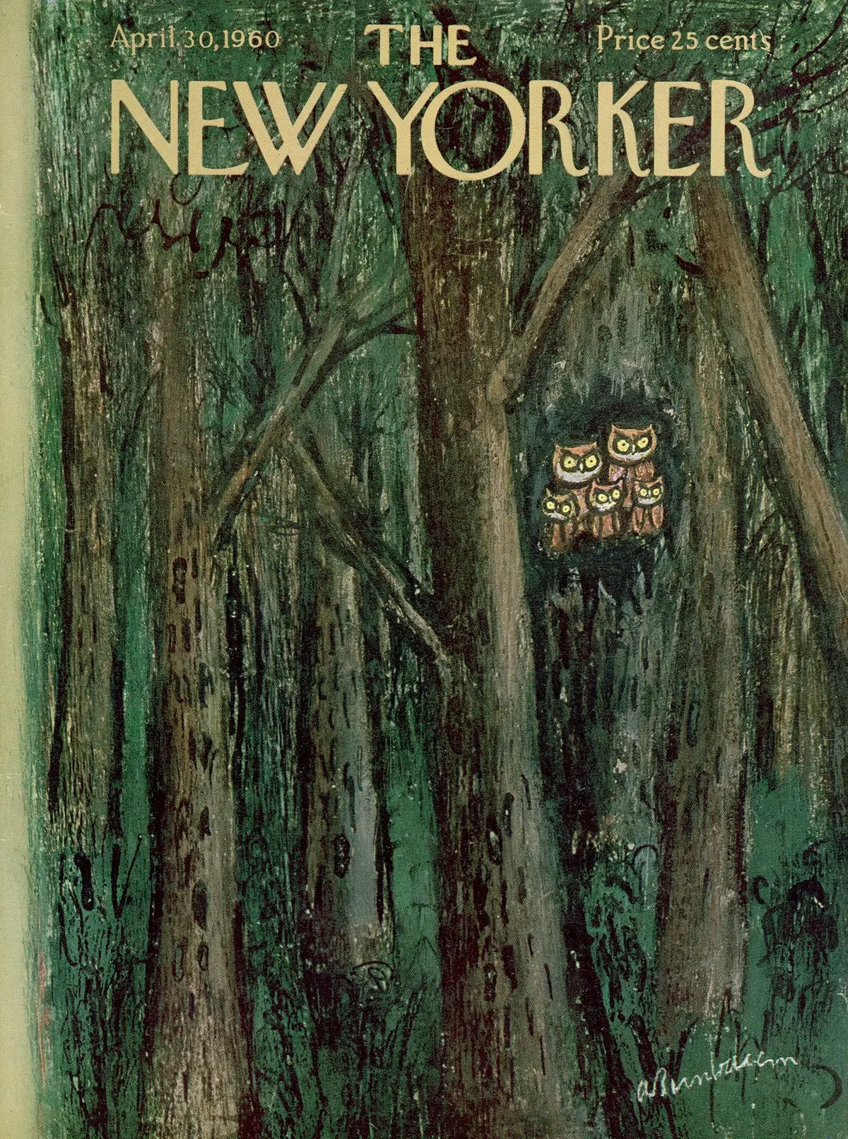 Обложка The New Yorker, 30 апреля 1960, художник Эйб Бирнбаум