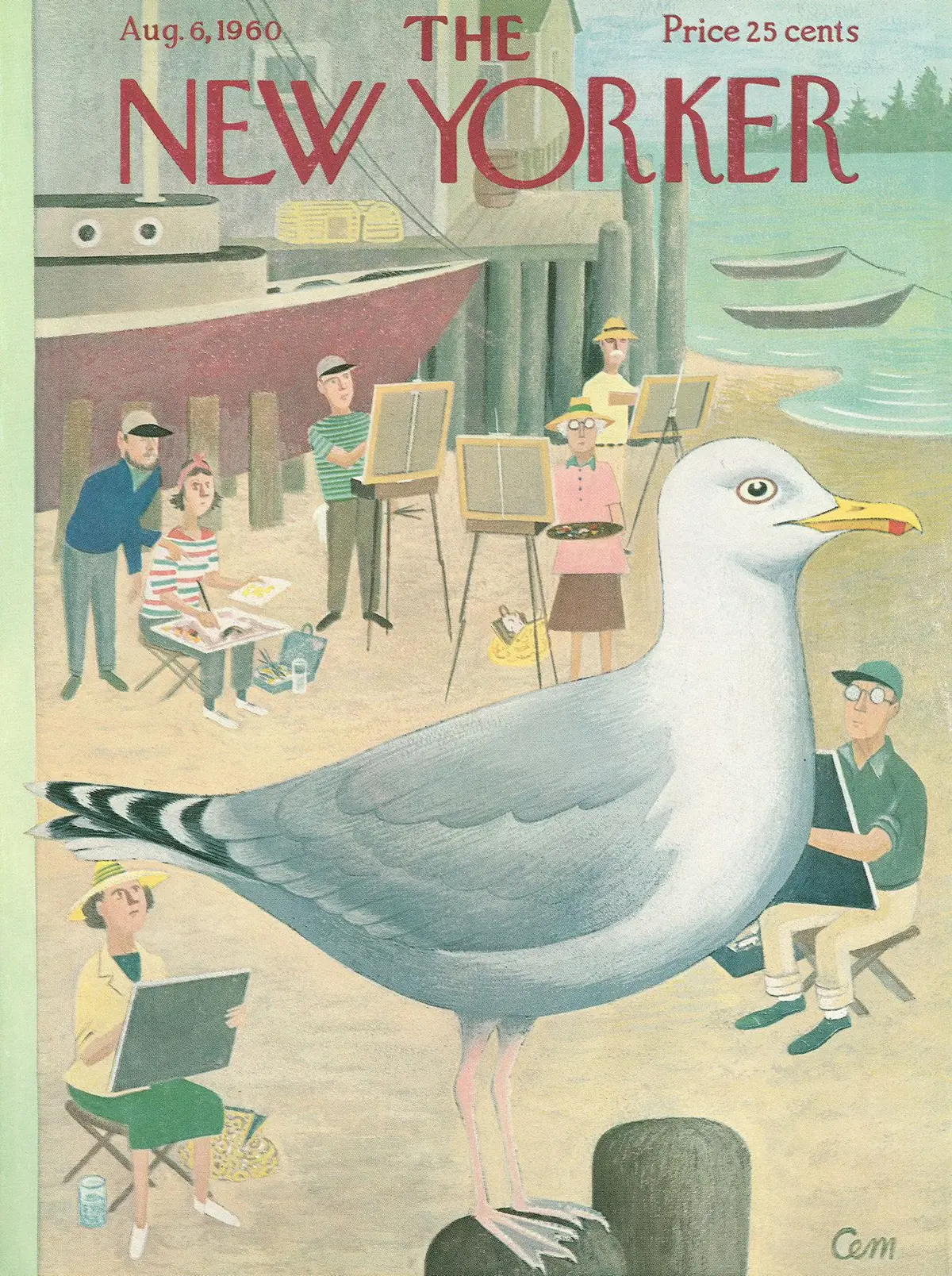 Обложка The New Yorker, 6 августа 1960, художник Чарльз Мартин