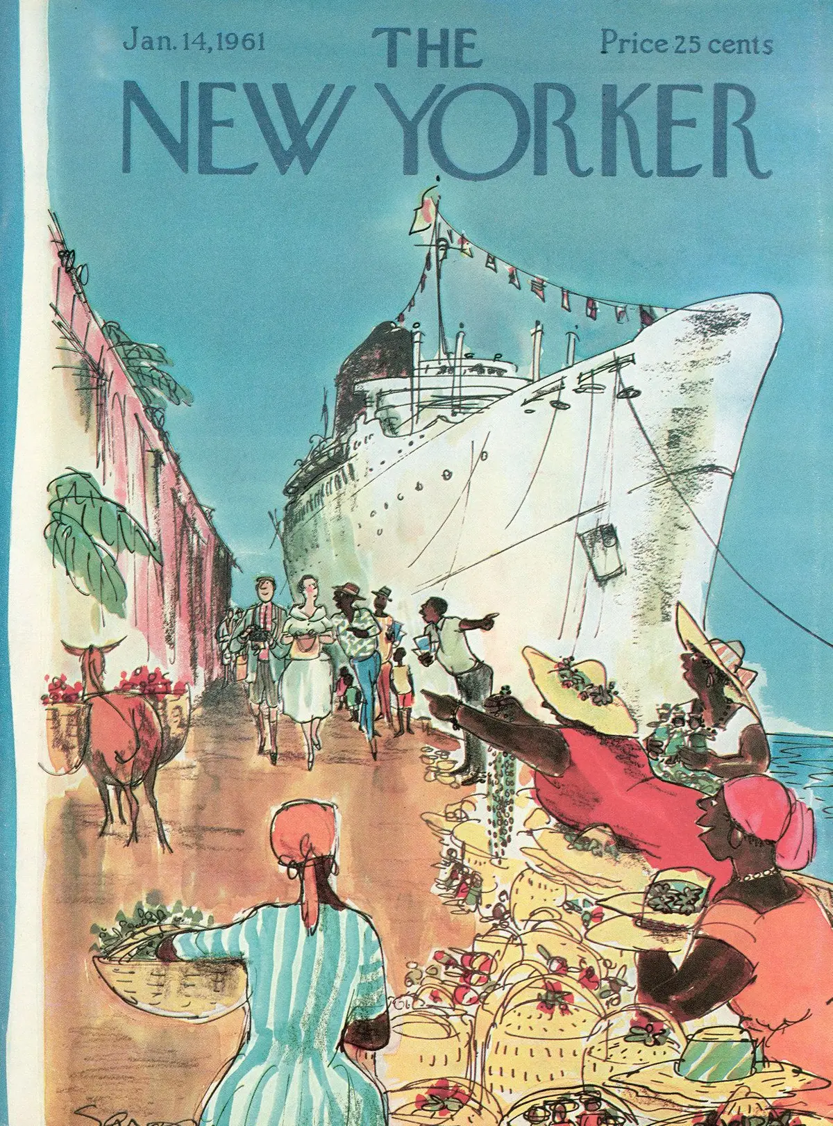 Обложка The New Yorker, 14 января 1961, художник Чарльз Саксон