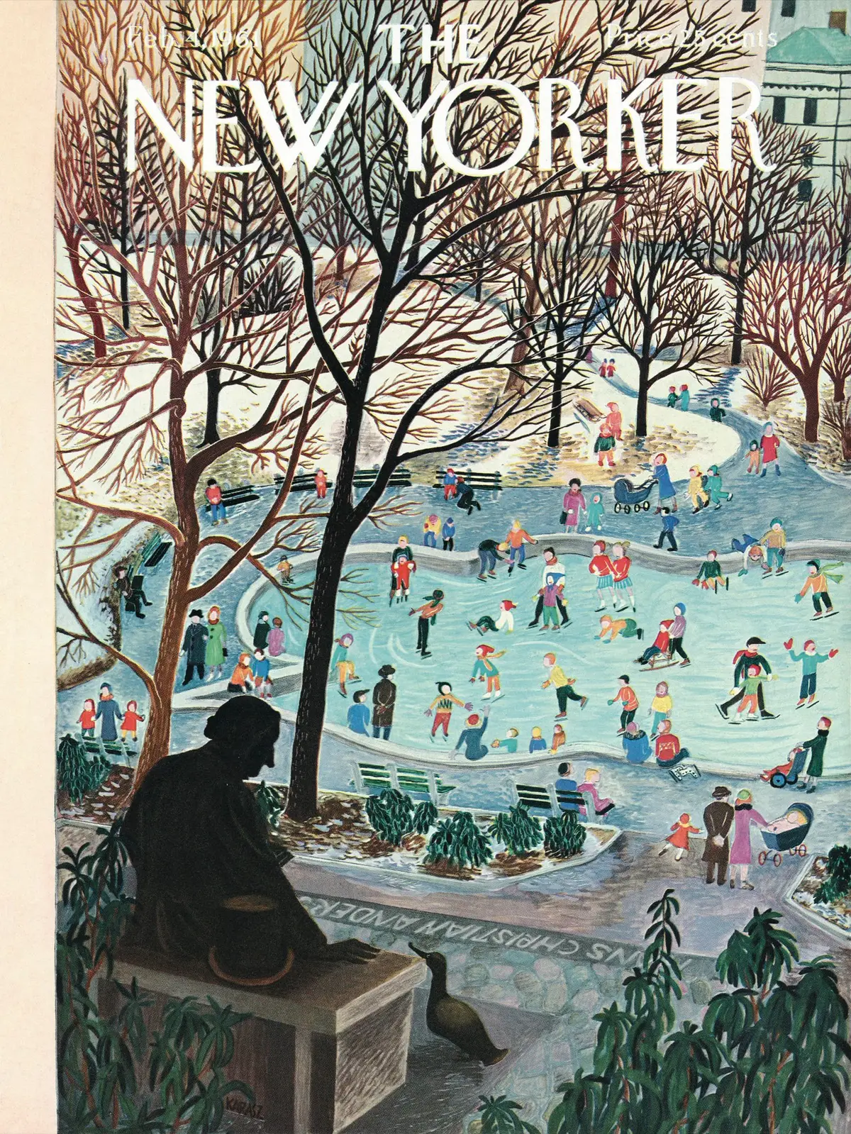 Обложка The New Yorker, 4 февраля 1961, художник Илонка Карас