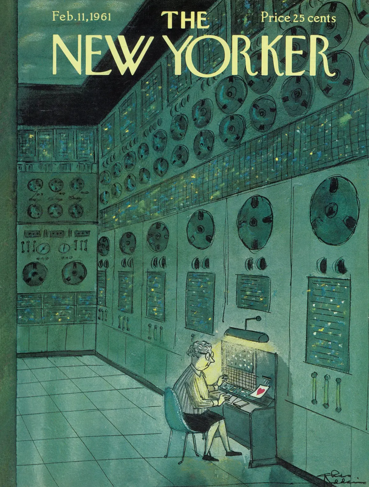 Обложка The New Yorker, 11 февраля 1961, художник Чарльз Аддамс