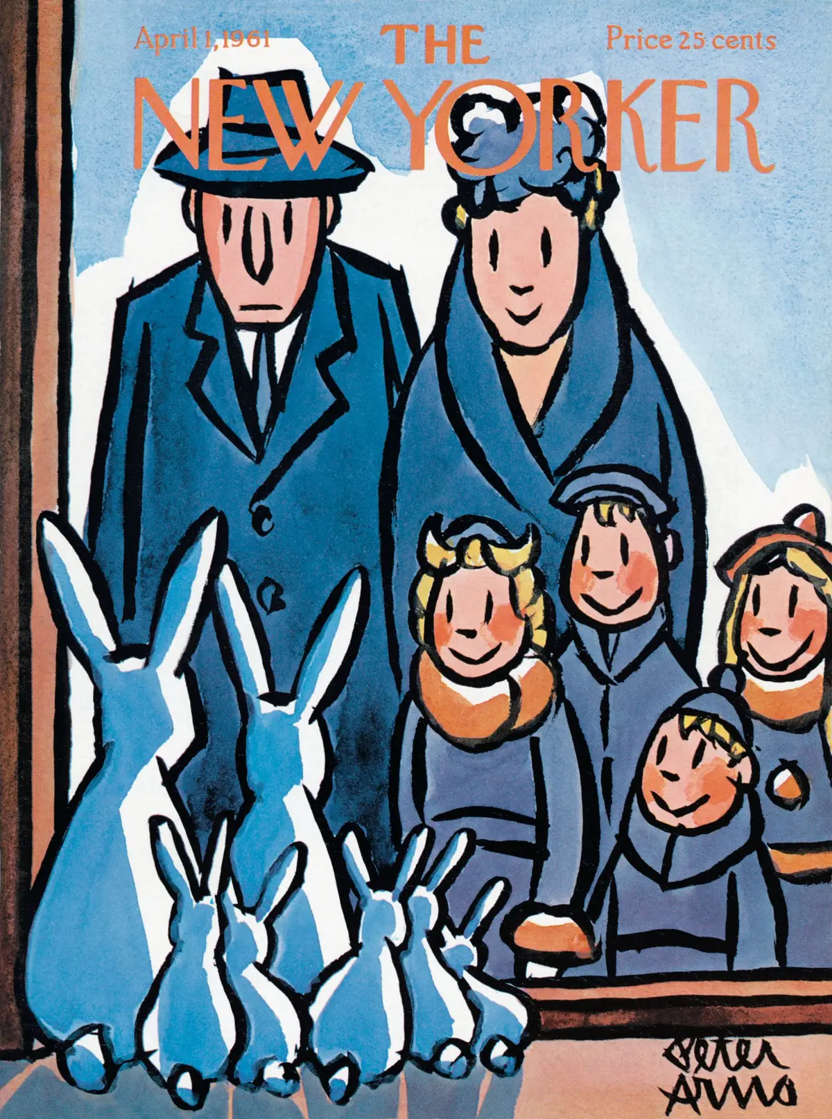 Обложка The New Yorker, 1 апреля 1961, художник Питер Арно
