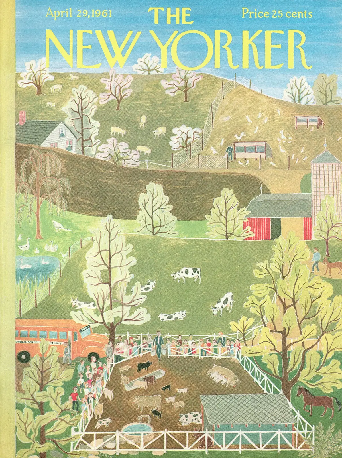 Обложка The New Yorker, 29 апреля 1961, художник Илонка Карас