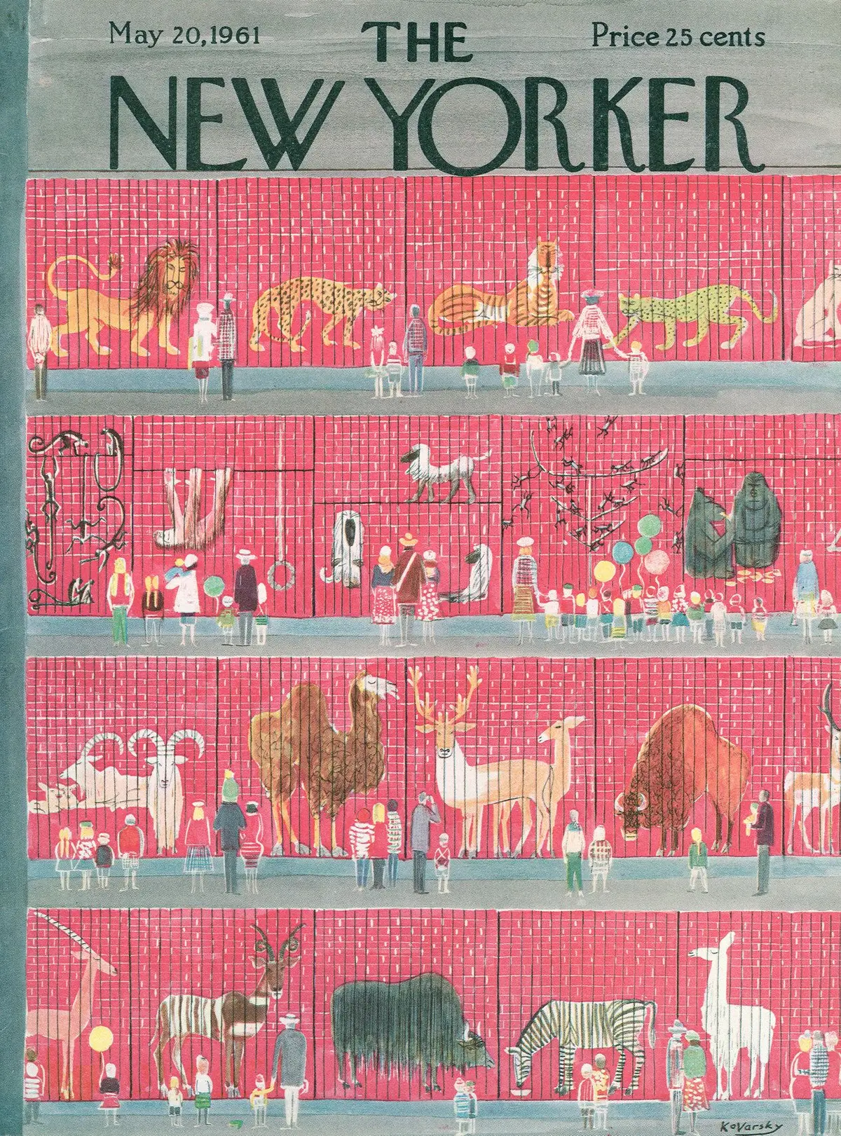 Обложка The New Yorker, 20 мая 1961, художник Анатоль Коварски