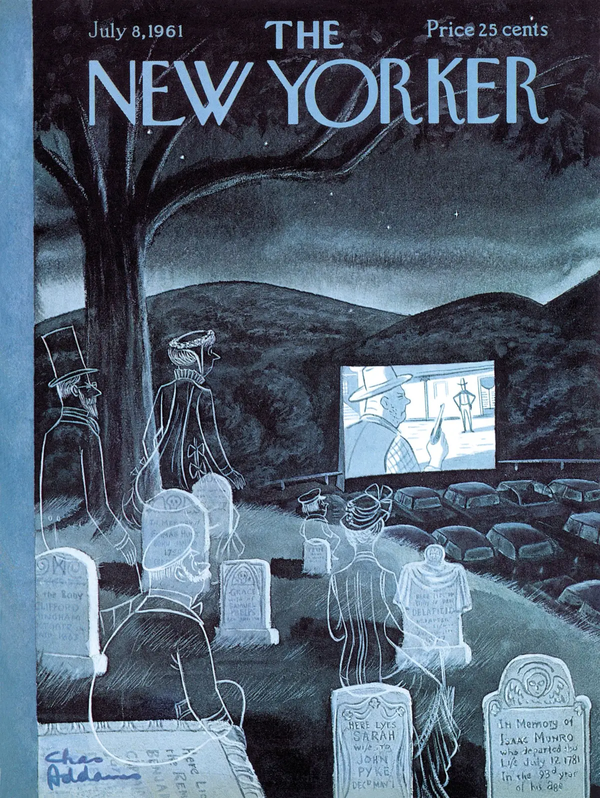 Обложка The New Yorker, 8 июля 1961, художник Чарльз Аддамс