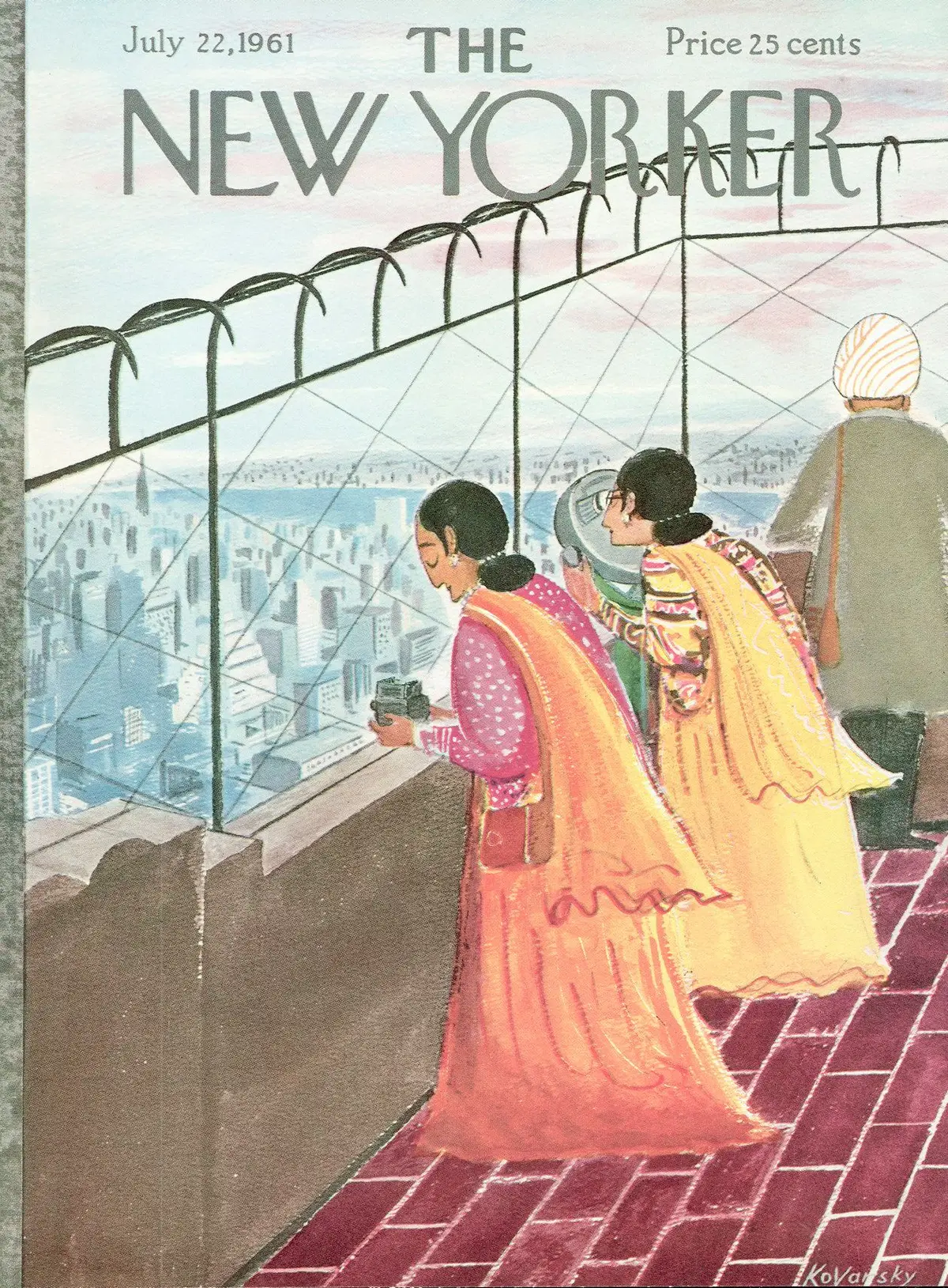 Обложка The New Yorker, 22 июля 1961, художник Анатоль Коварски
