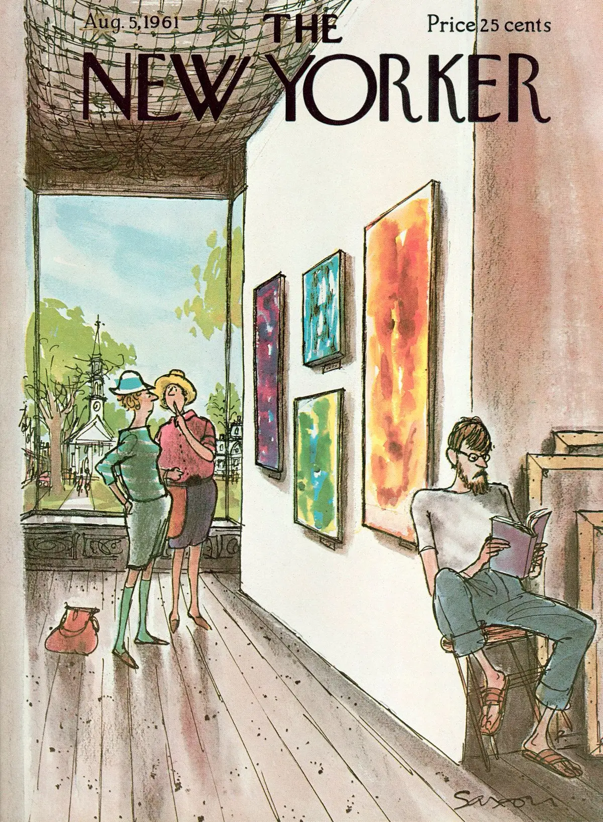 Обложка The New Yorker, 5 августа 1961, художник Чарльз Саксон