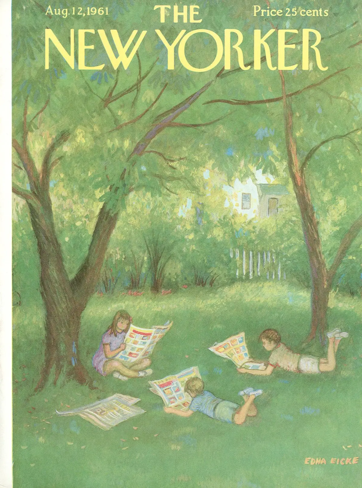 Обложка The New Yorker, 12 августа 1961, художник Эдна Айке