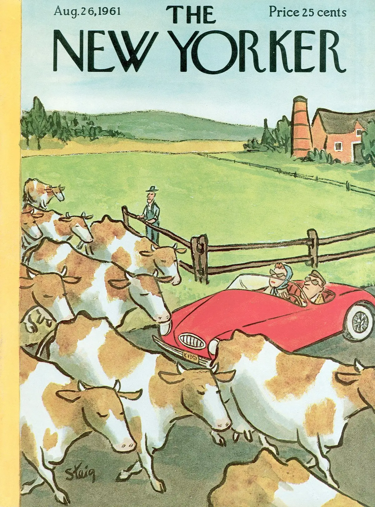 Обложка The New Yorker, 26 августа 1961, художник Уильям Стейг