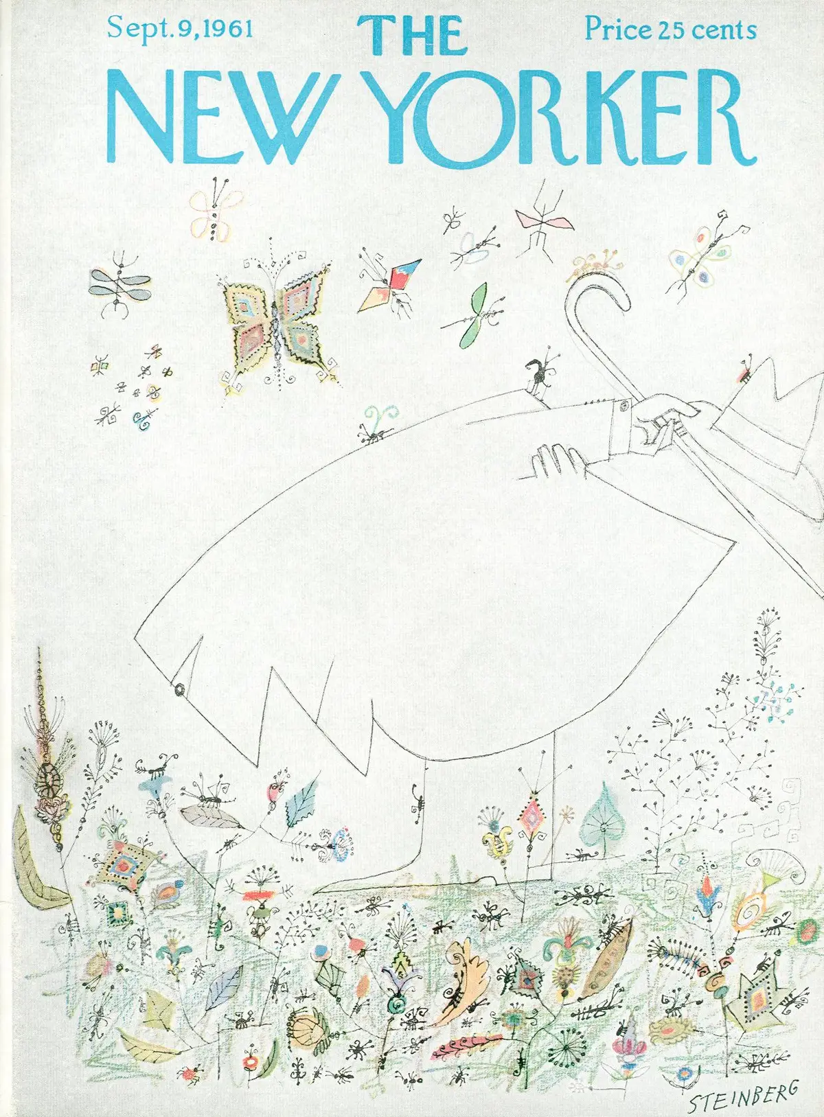 Обложка The New Yorker, 9 сентября 1961, художник Сол Стейнберг