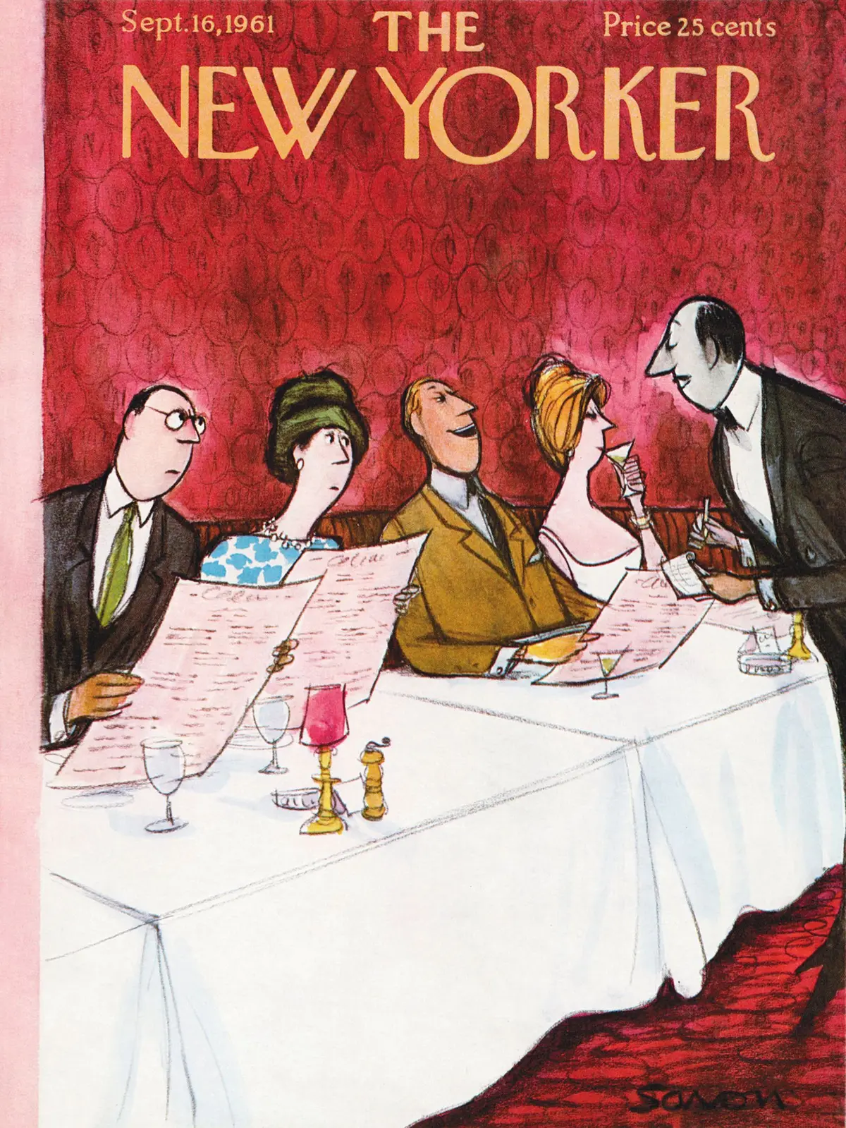 Обложка The New Yorker, 16 сентября 1961, художник Чарльз Д. Саксон