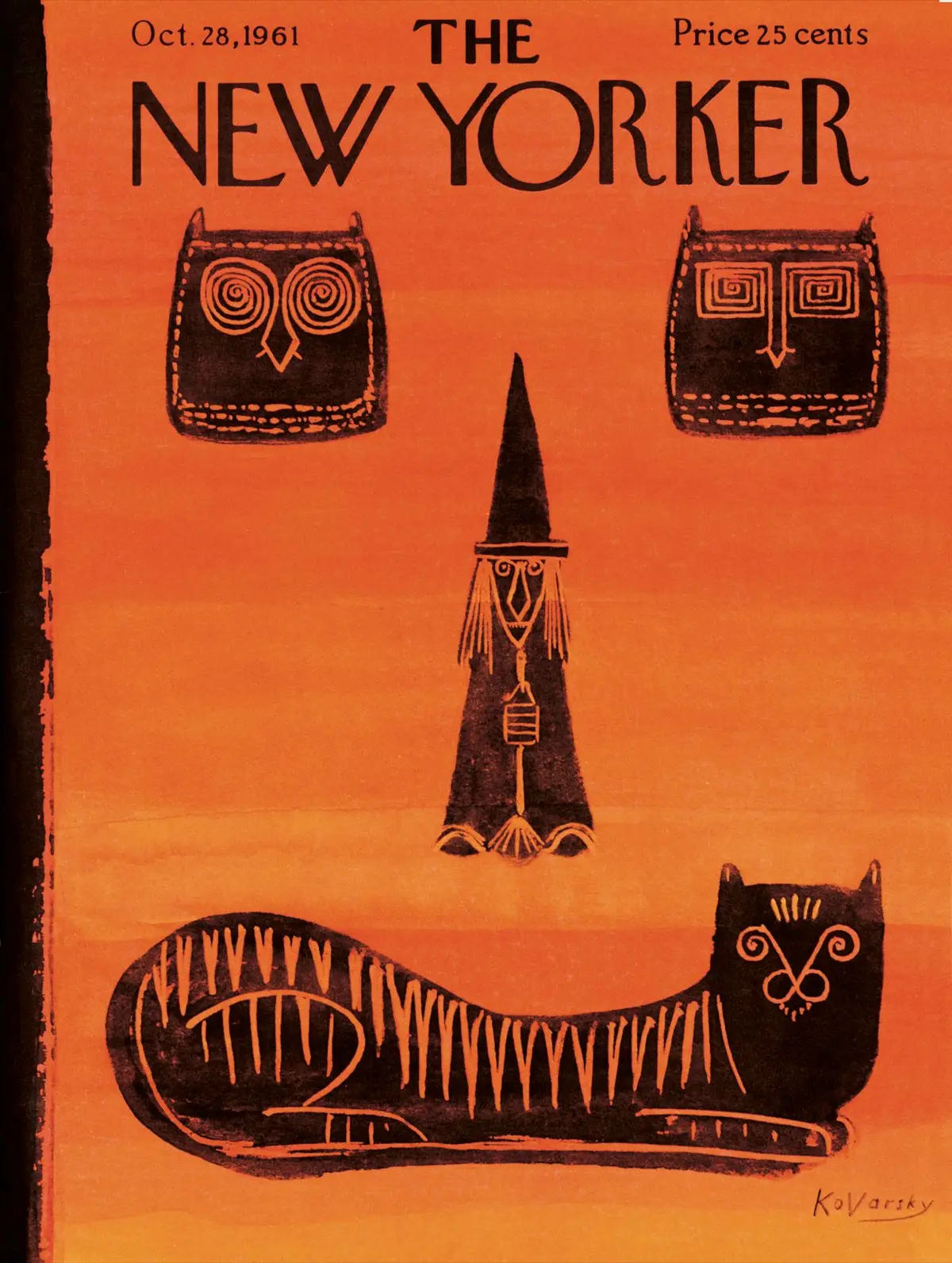 Обложка The New Yorker, 28 октября 1961, художник Анатоль Коварски