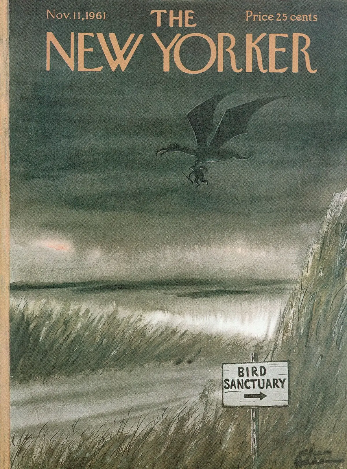 Обложка The New Yorker, 11 ноября 1961, художник Чарльз Аддамс