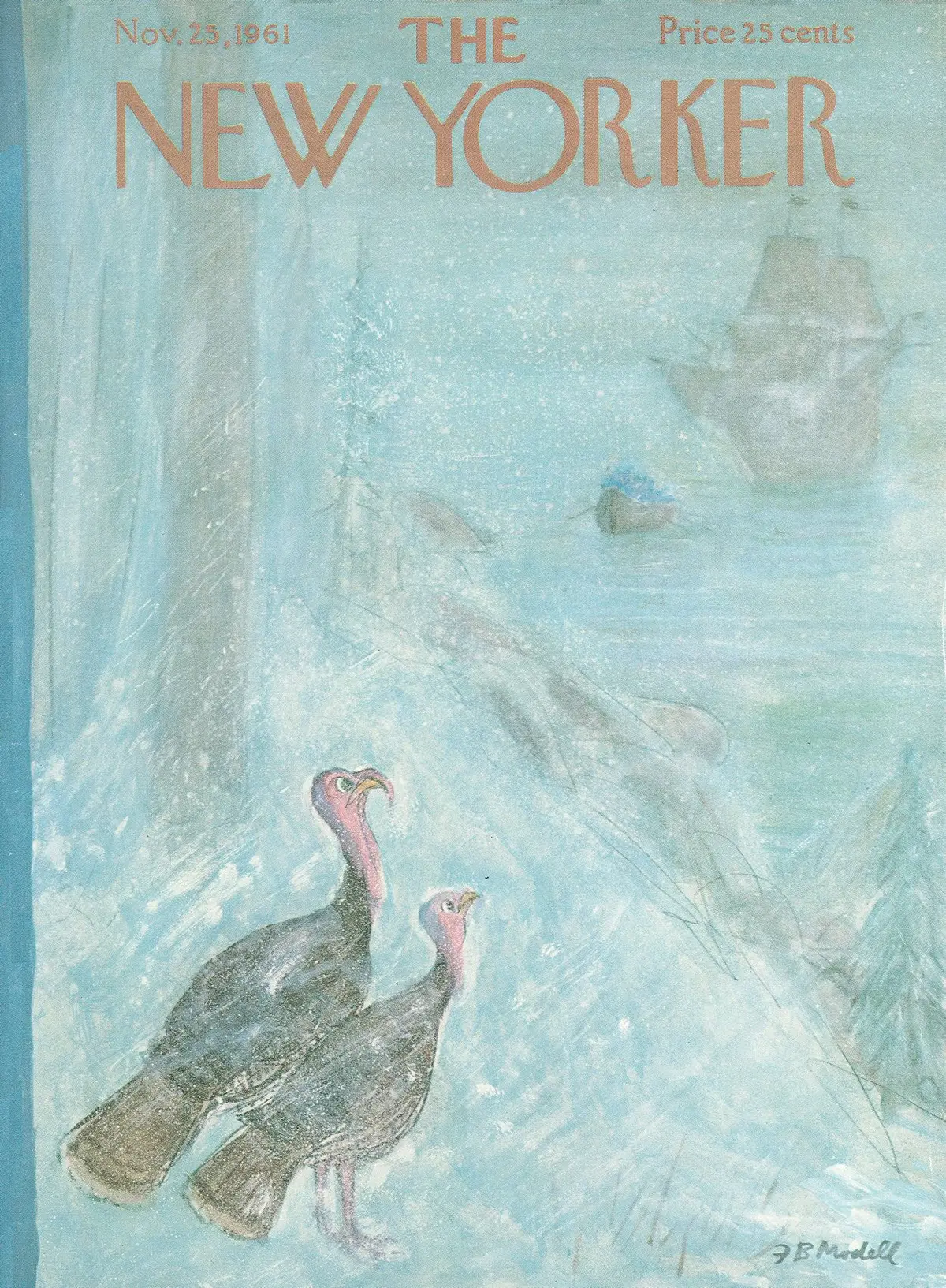 Обложка The New Yorker, 25 ноября 1961, художник Фрэнк Моделл