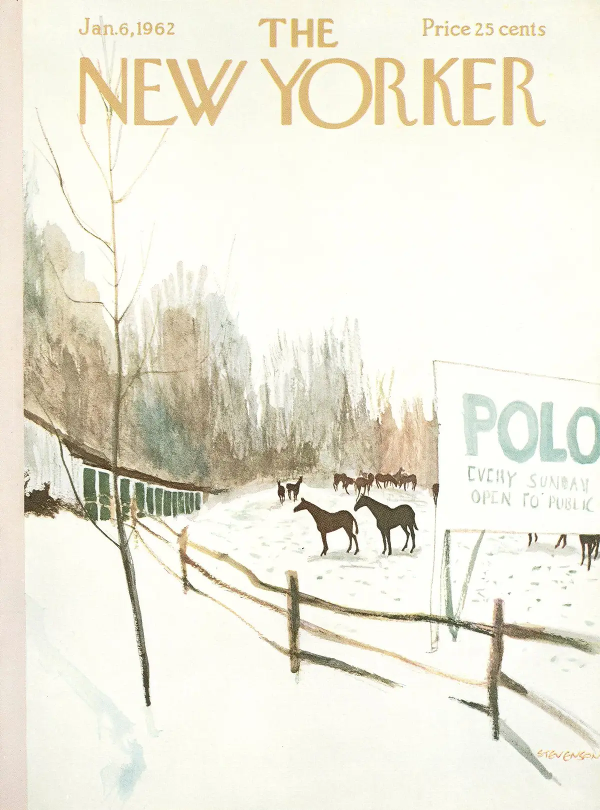 Обложка The New Yorker, 6 января 1962, художник Джеймс Стивенсон
